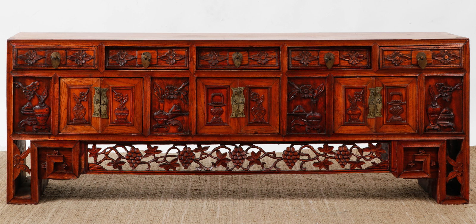 Chinese Carved Hardwood Lady's Chest (1 of 5)