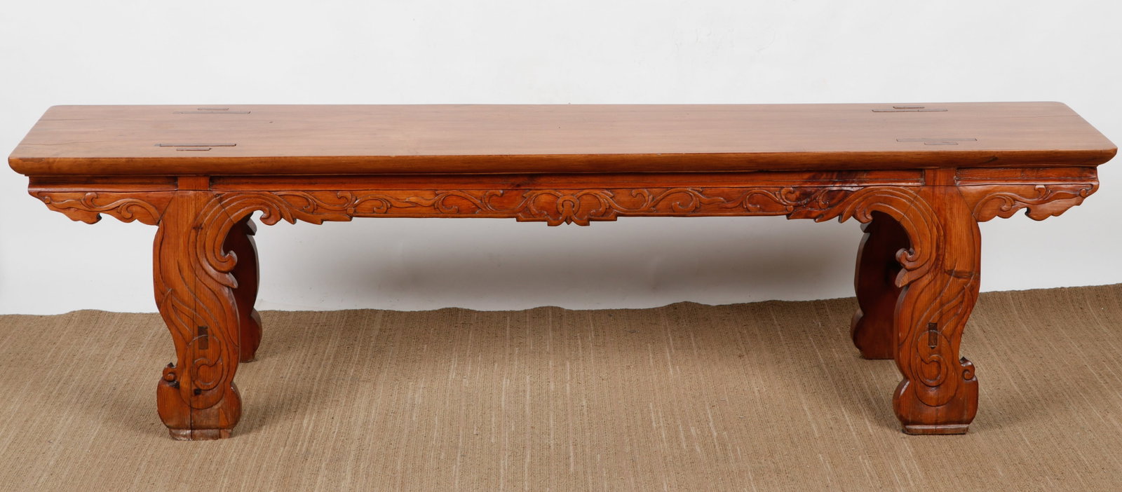 Chinese Carved Wood Bench (1 of 6)