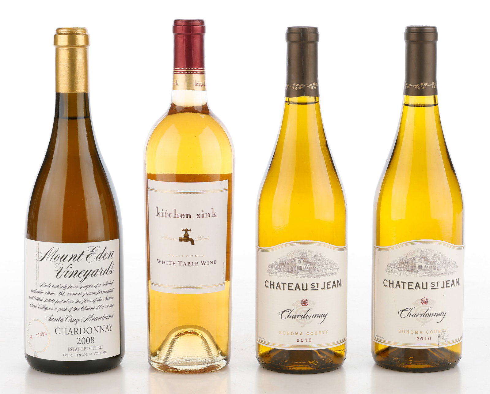 4 Bottles of California Chardonnay/White Wine (1 of 2)