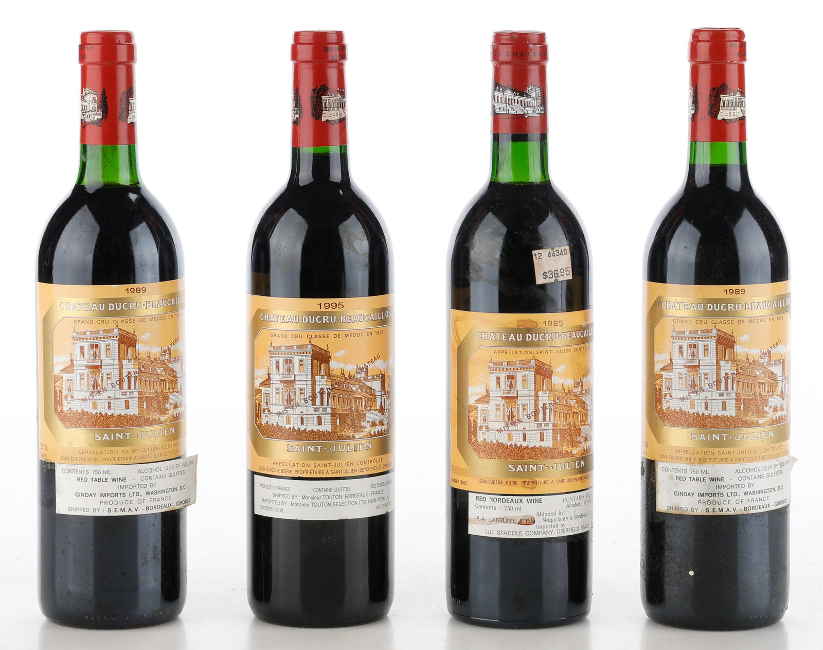 4 Bottles Of Chateau Ducru-Beaucaillou, Saint-Julien French Bordeaux Wine (1 of 2)