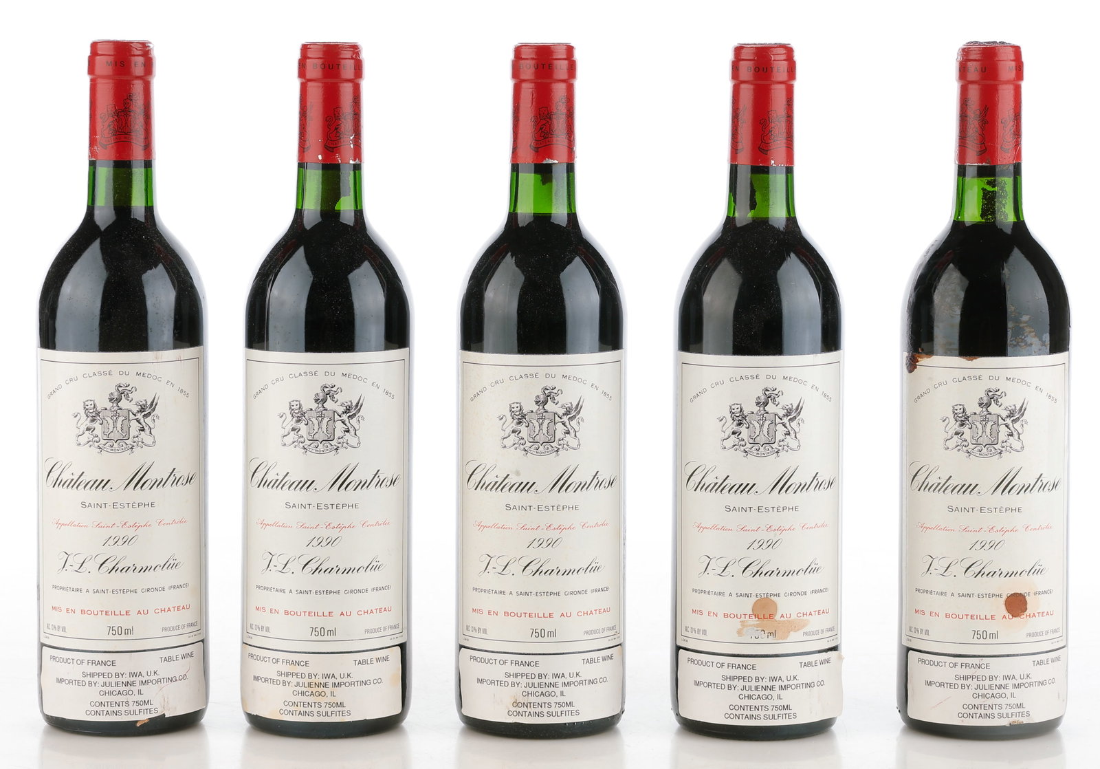 5 Bottles of Chateau Montrose St. Estephe, 1990 (1 of 2)