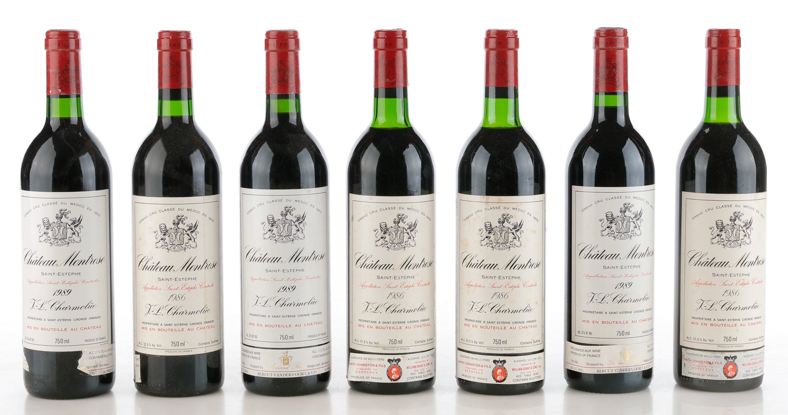 7 Bottles of Chateau Montrose St. Estephe, (4) 1986, (3) 1989 (1 of 2)
