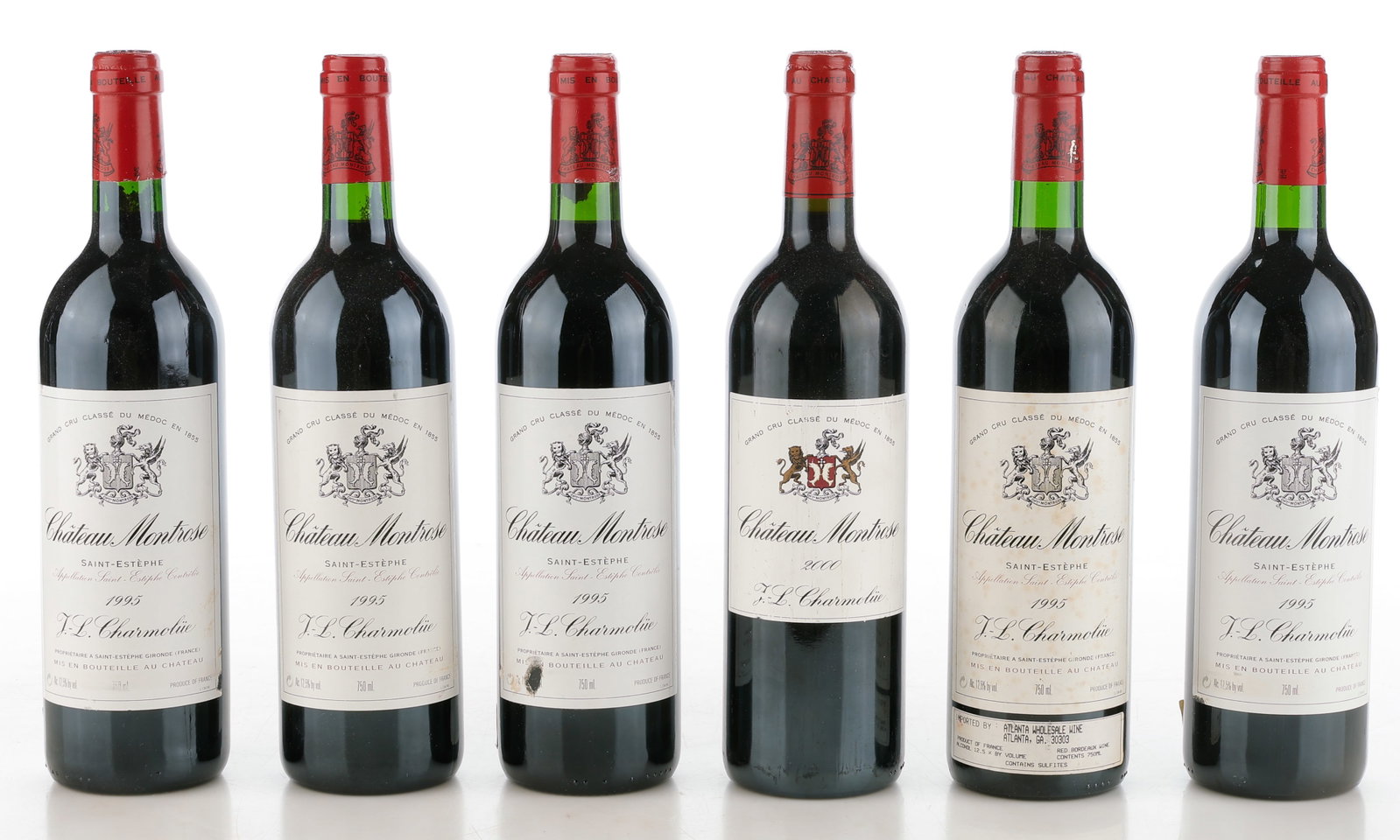 6 Bottles of Chateau Montrose St. Estephe, (5) 1995, (1) 2000 (1 of 2)