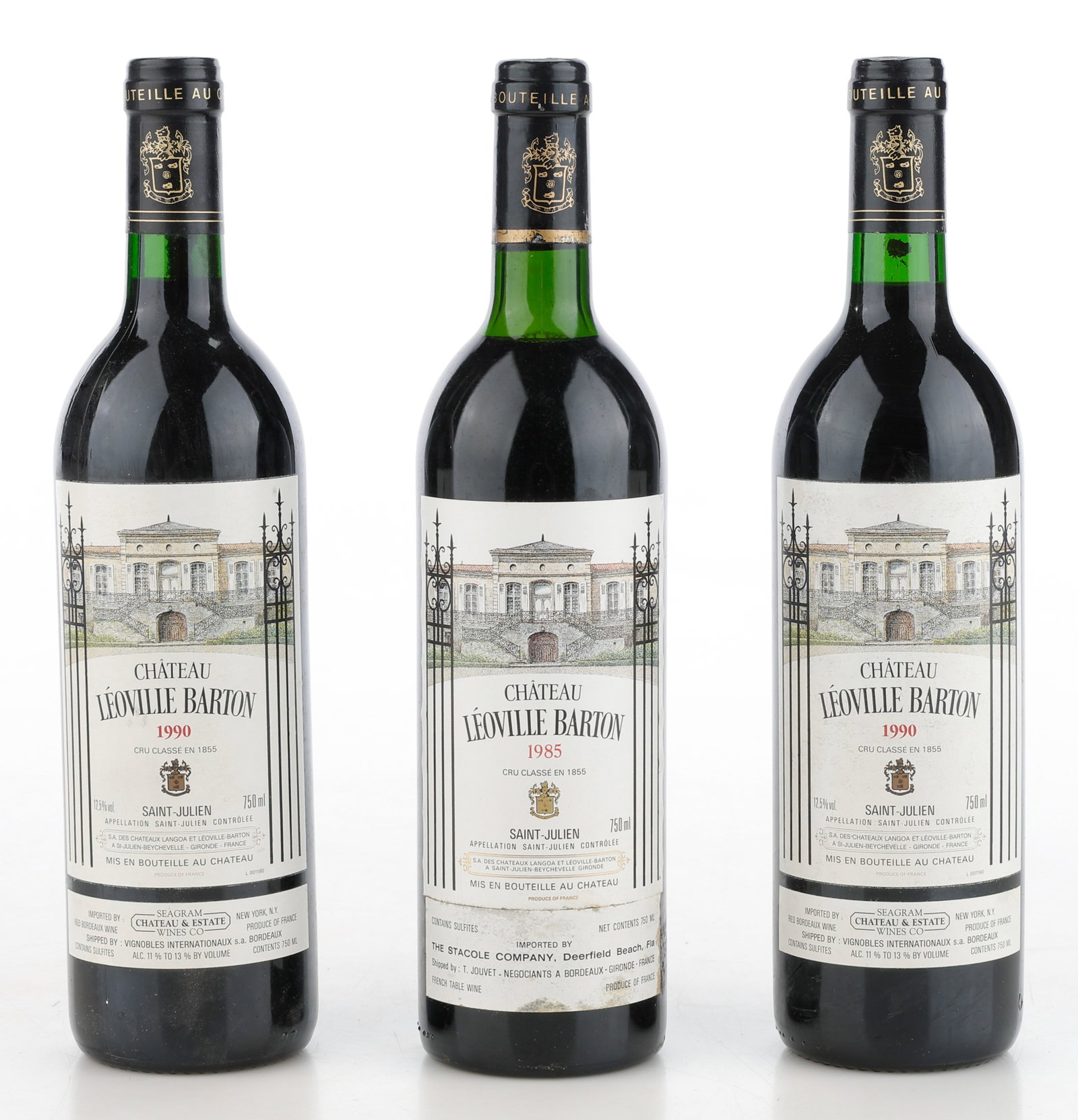 3 Bottles of Chateau Leoville Barton Saint-Julien, 1985, 1990 (2) (1 of 2)