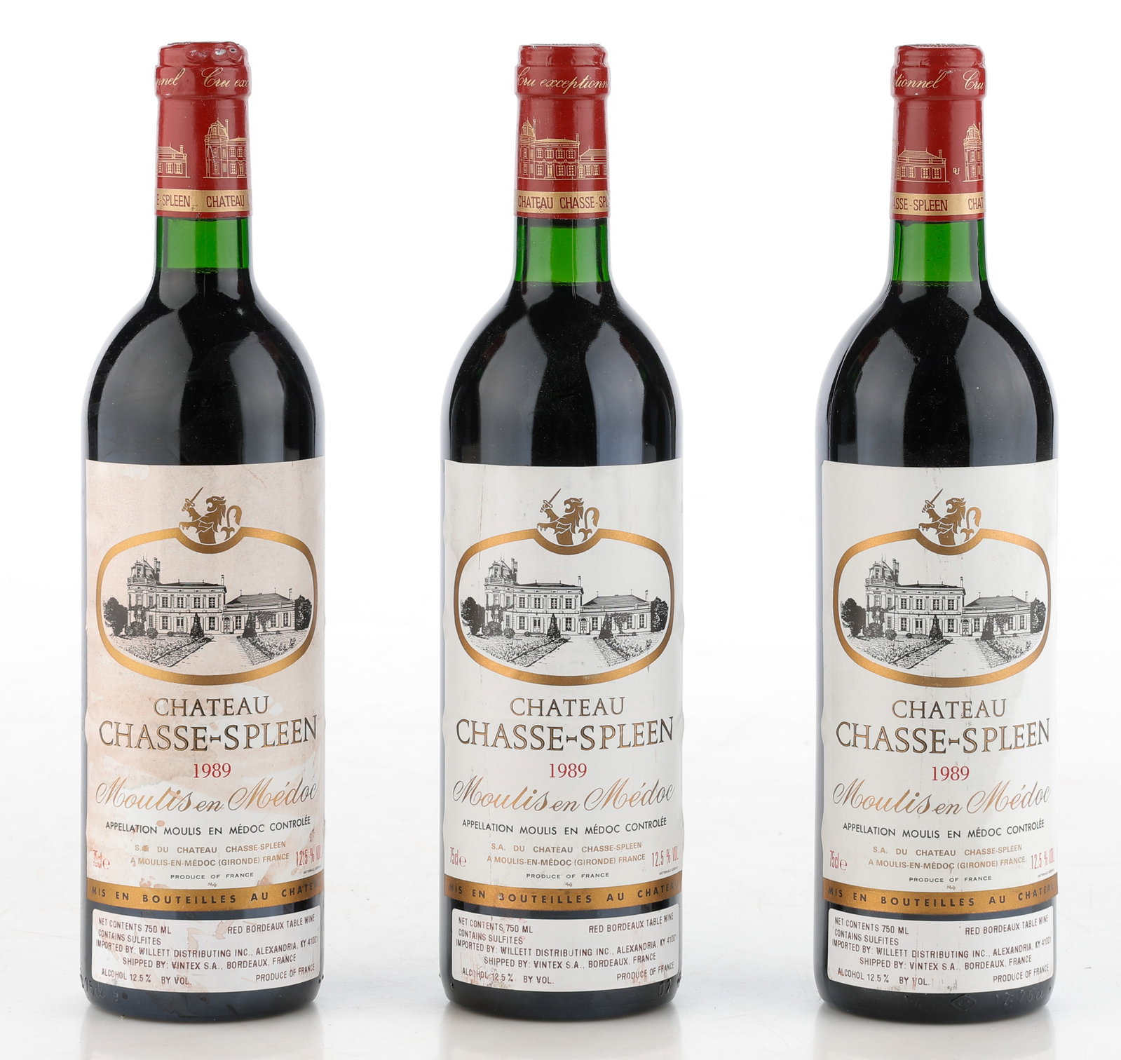 3 Bottles of Chateau Chasse-Spleen, 1989 (1 of 2)