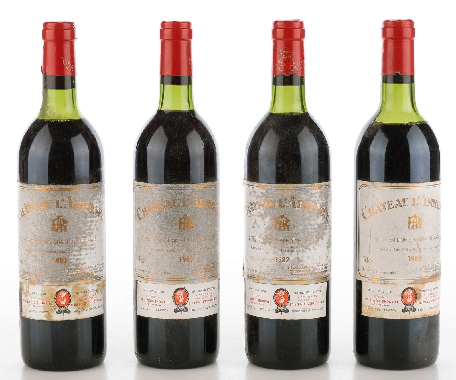 4 Bottles of Chateau L'Arrosee, 1982 (1 of 2)