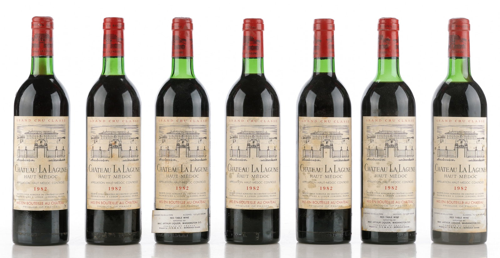 7 Bottles of Chateau La Lagune, 1982, French Bordeaux Wine (1 of 2)
