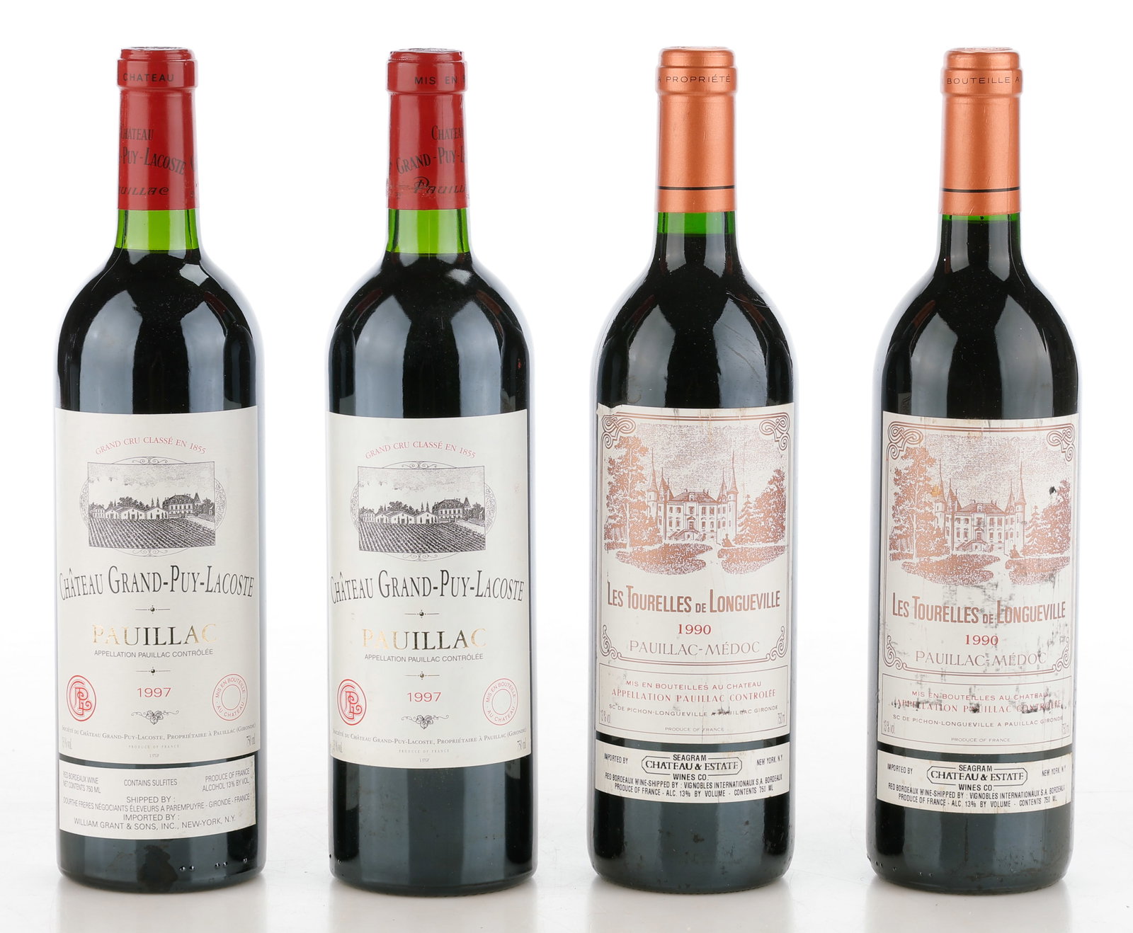 4 Bottles Of French Red Bordeaux Pauillac Wine (1 of 2)