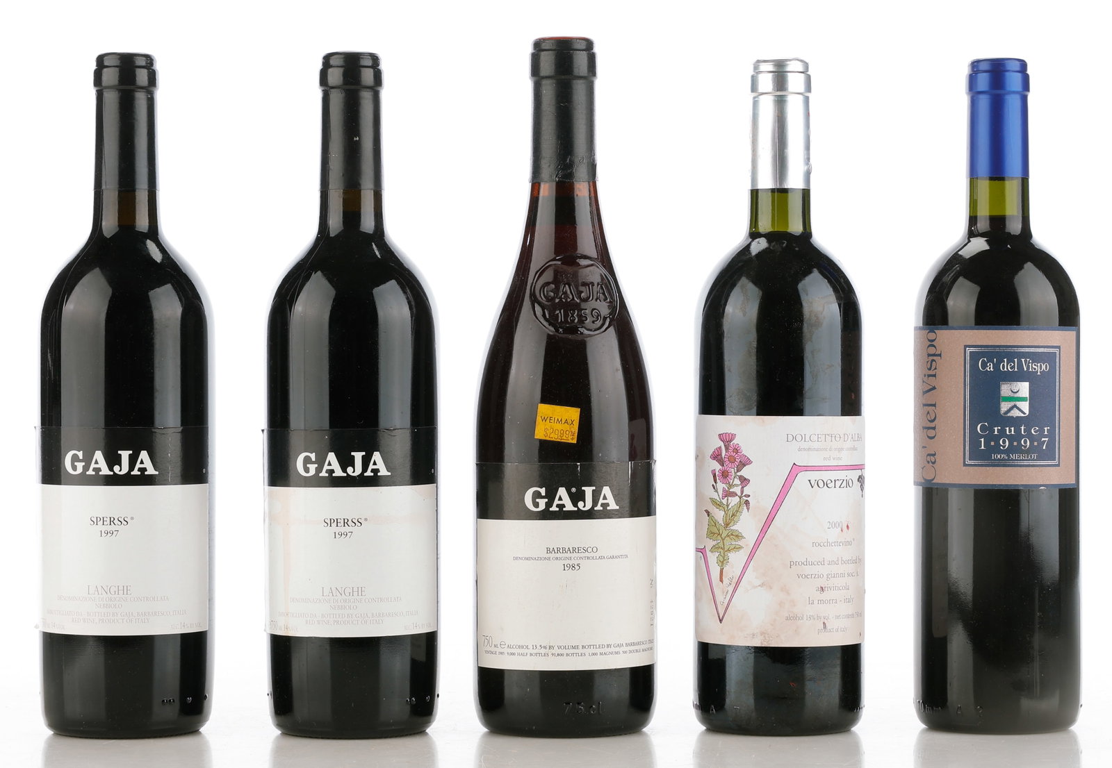Group Of 5 Assorted Italian Wines (1 of 2)
