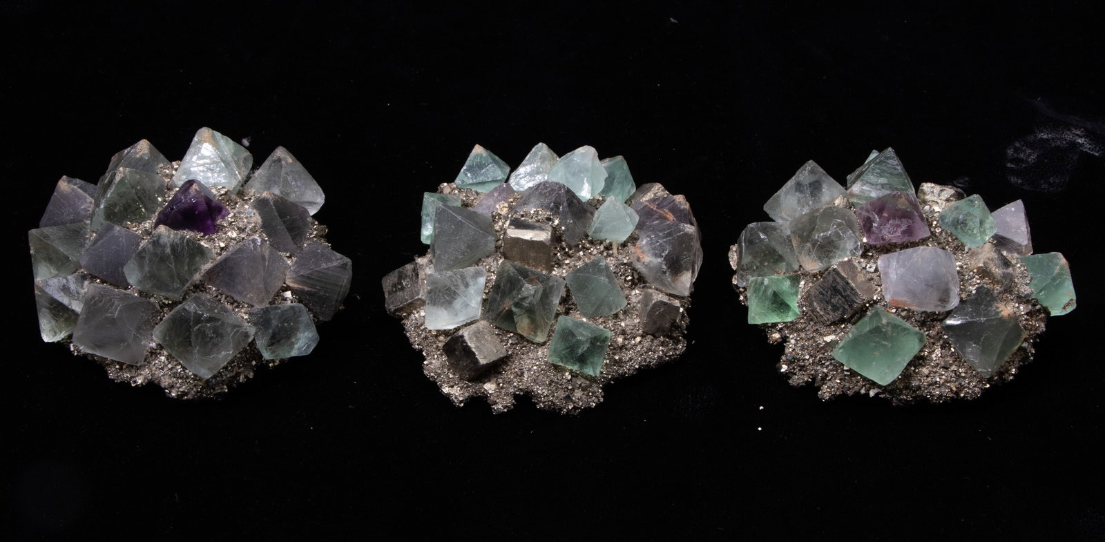 3 Colorful Quartz Cluster Specimens (1 of 3)