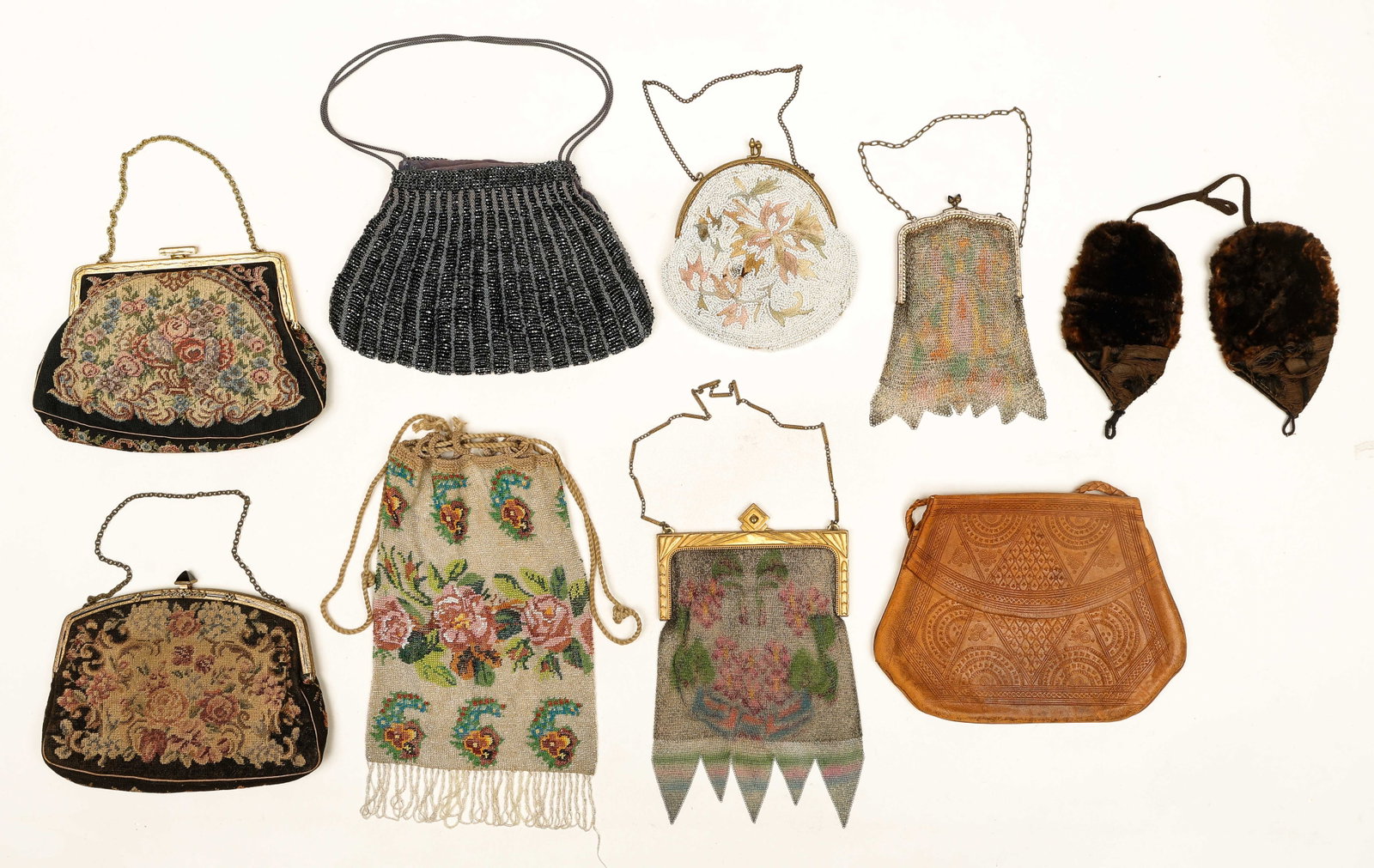 Collector's Lot of 9 Antique Purses (1 of 4)