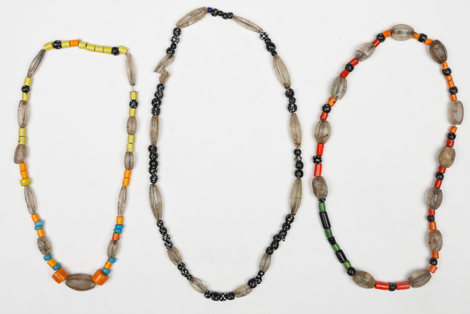 3 Ao Naga Glass Crystal Strands, Nagaland/NE India (1 of 5)