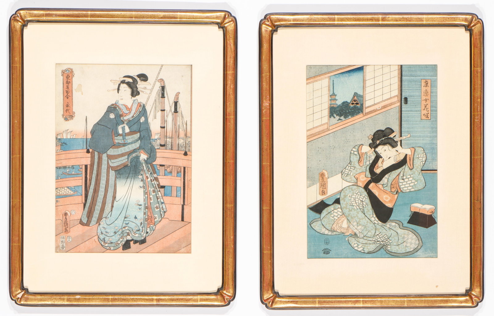 Group Of 3 Antique Japanese Woodblock Prints - 3
