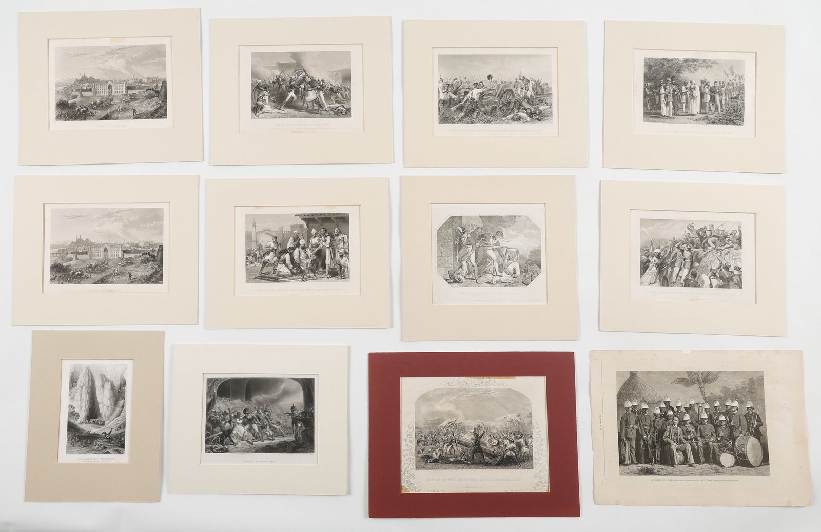 Collector's Lot Of 12 Indian War And Battle Prints (1 of 3)