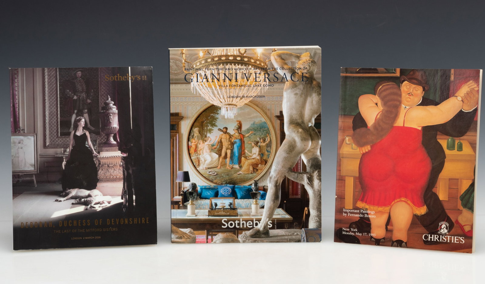3 Rare Auction Catalogues: Duchess of Devonshire, Gianni Versace, Fake Botero Christie's Cover Lot (1 of 2)