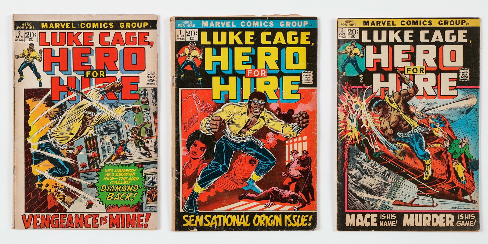 First 3 Issues Of Luke Cage Hero For Hire, Marvel Comics (1 of 4)
