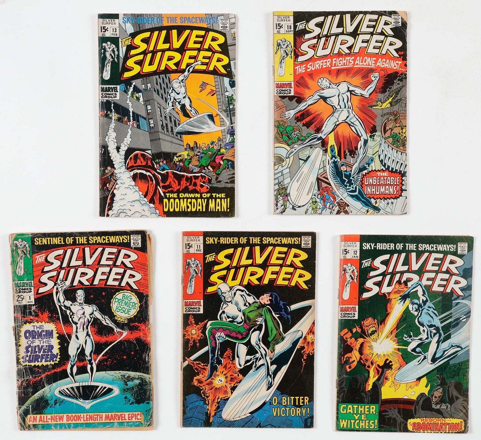 Collector's Group Of 5 Issues Of Silver Surfer Comics (1 of 5)
