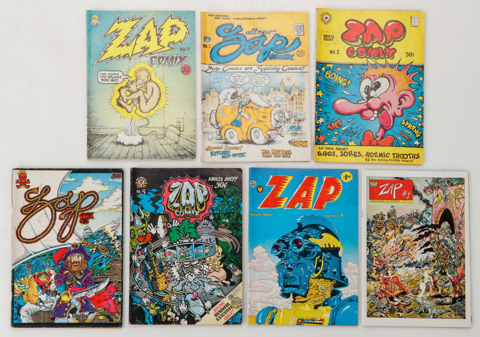 Collector's Group Of 7 Issues Of Zap Comics (1 of 4)