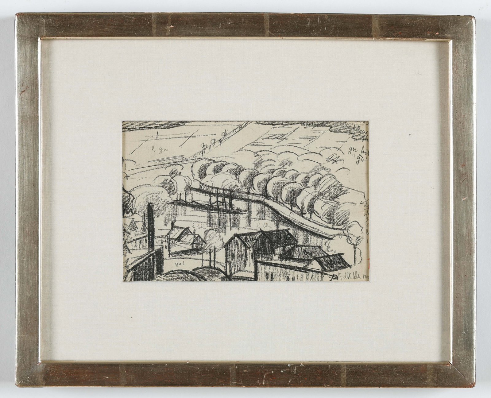 Oscar F. Bluemner (1867-1938) Drawing "Patterson, New Jersey" 1916 (1 of 4)