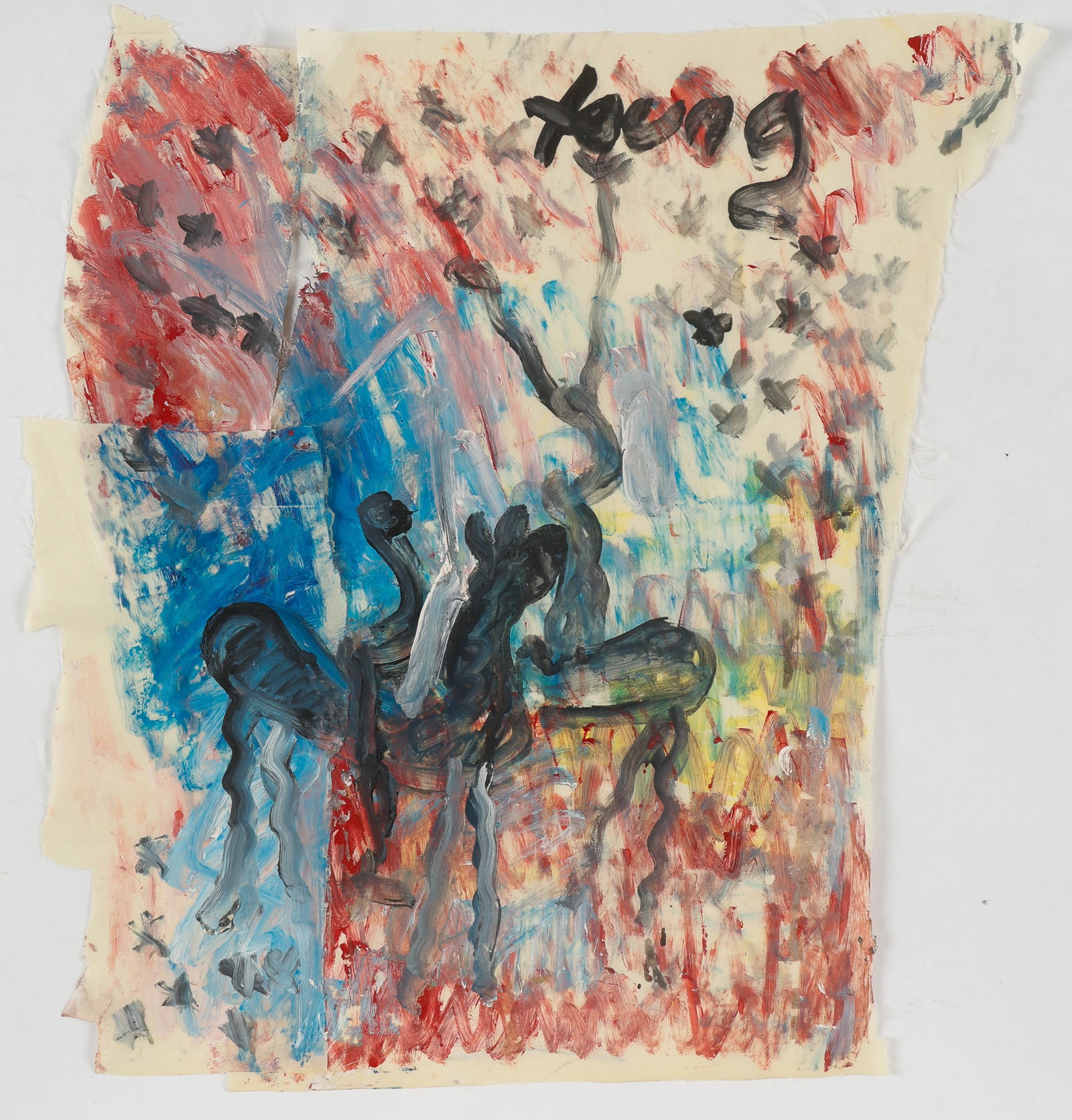Purvis Young (American, 1943-2010) 24" x 21" (1 of 3)