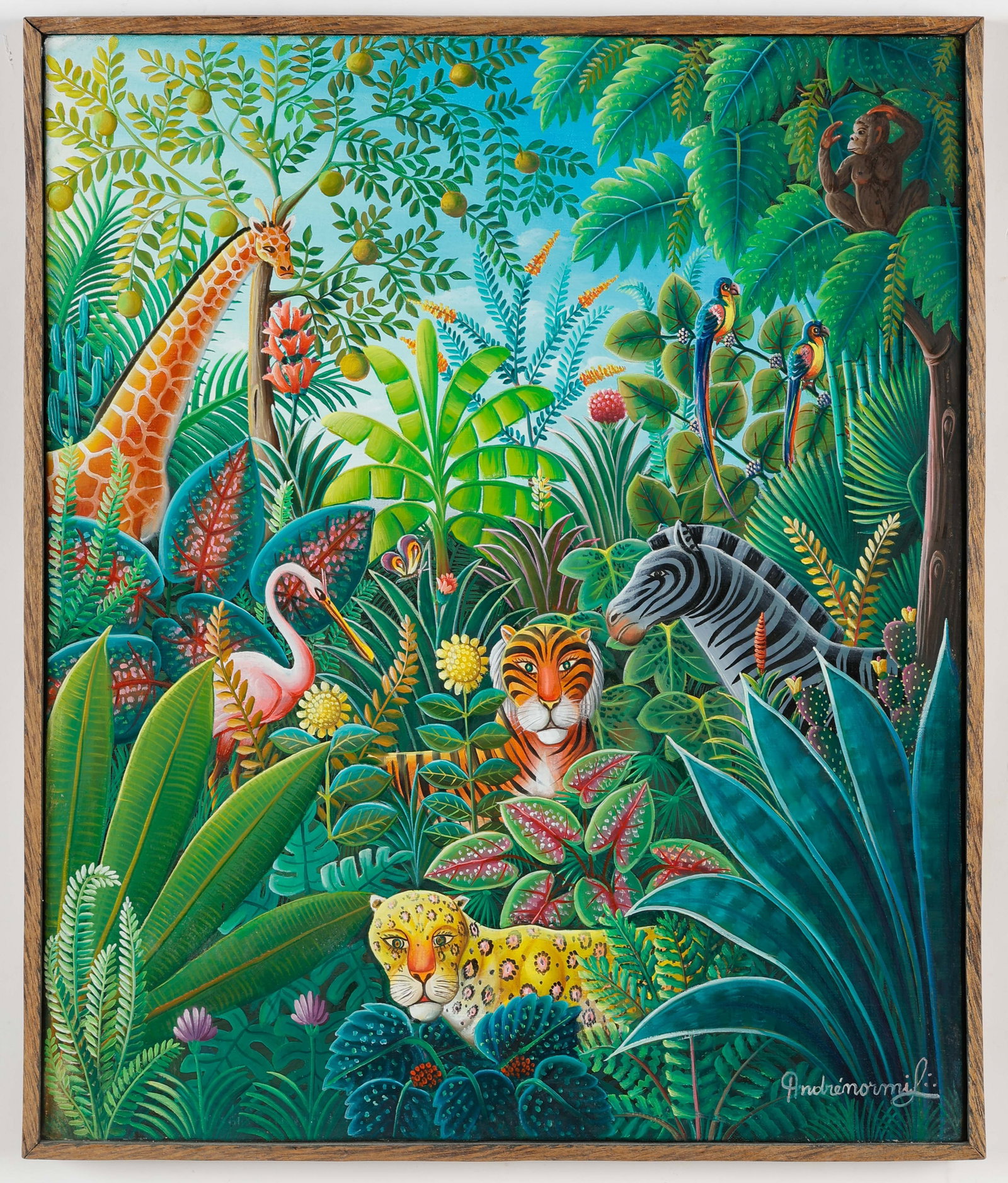 Andre Normil (Haitian, 1934-2014) Painting, 24" x 20" (1 of 2)