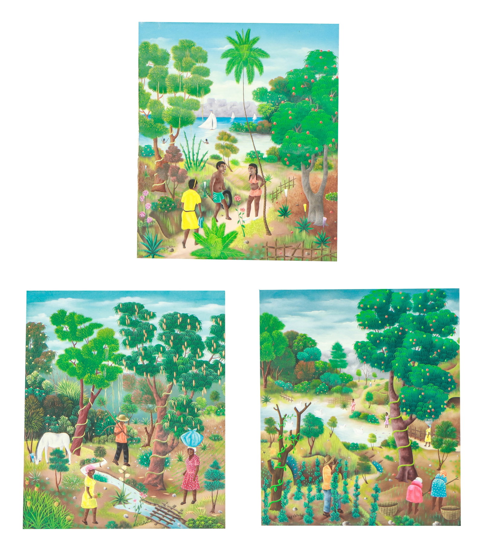 M.C.V. Latortue (Haitian) 3 Works (1 of 4)