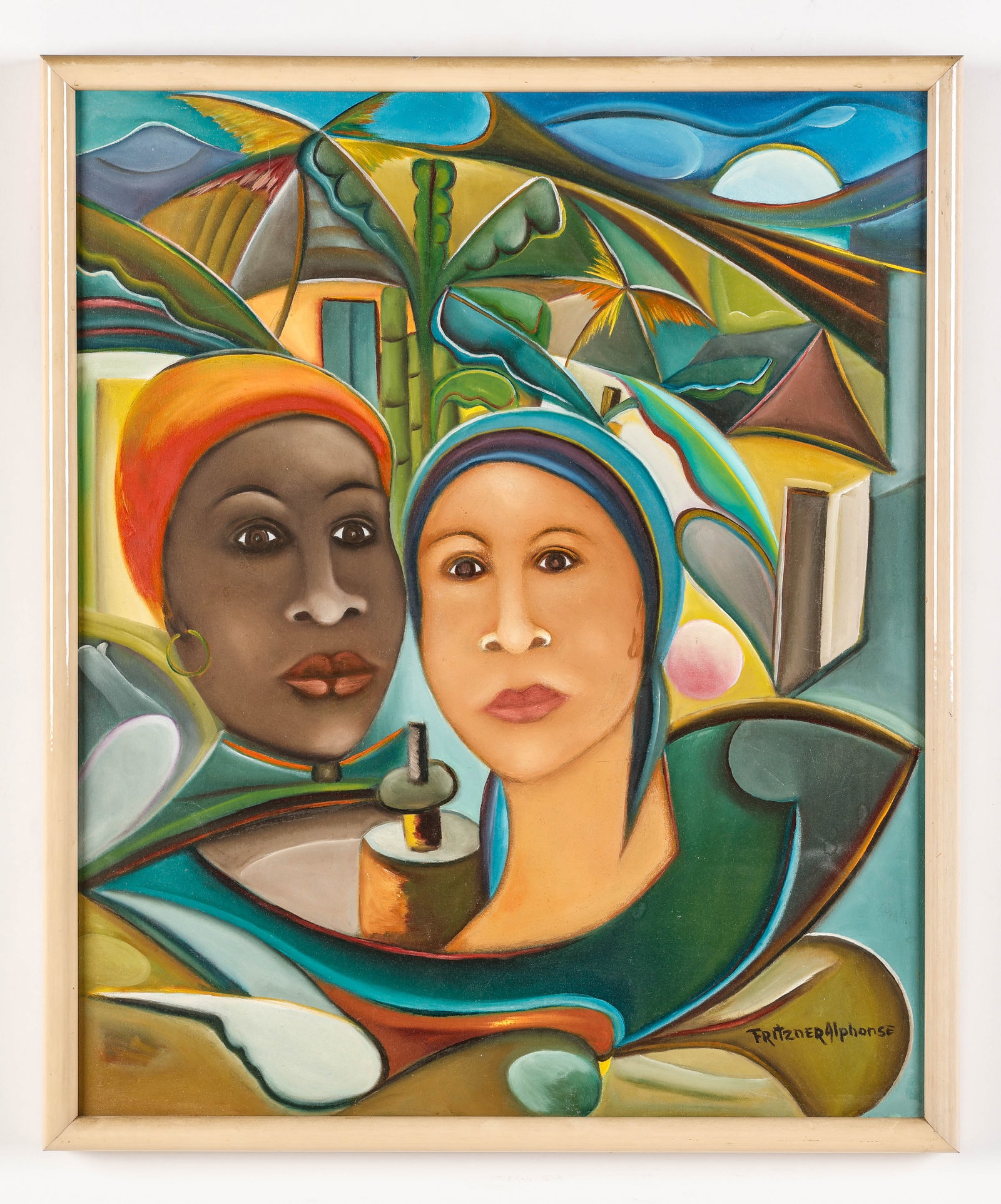 Fritzner Alphonse (Haitian) Portrait Of Two Women (1 of 4)