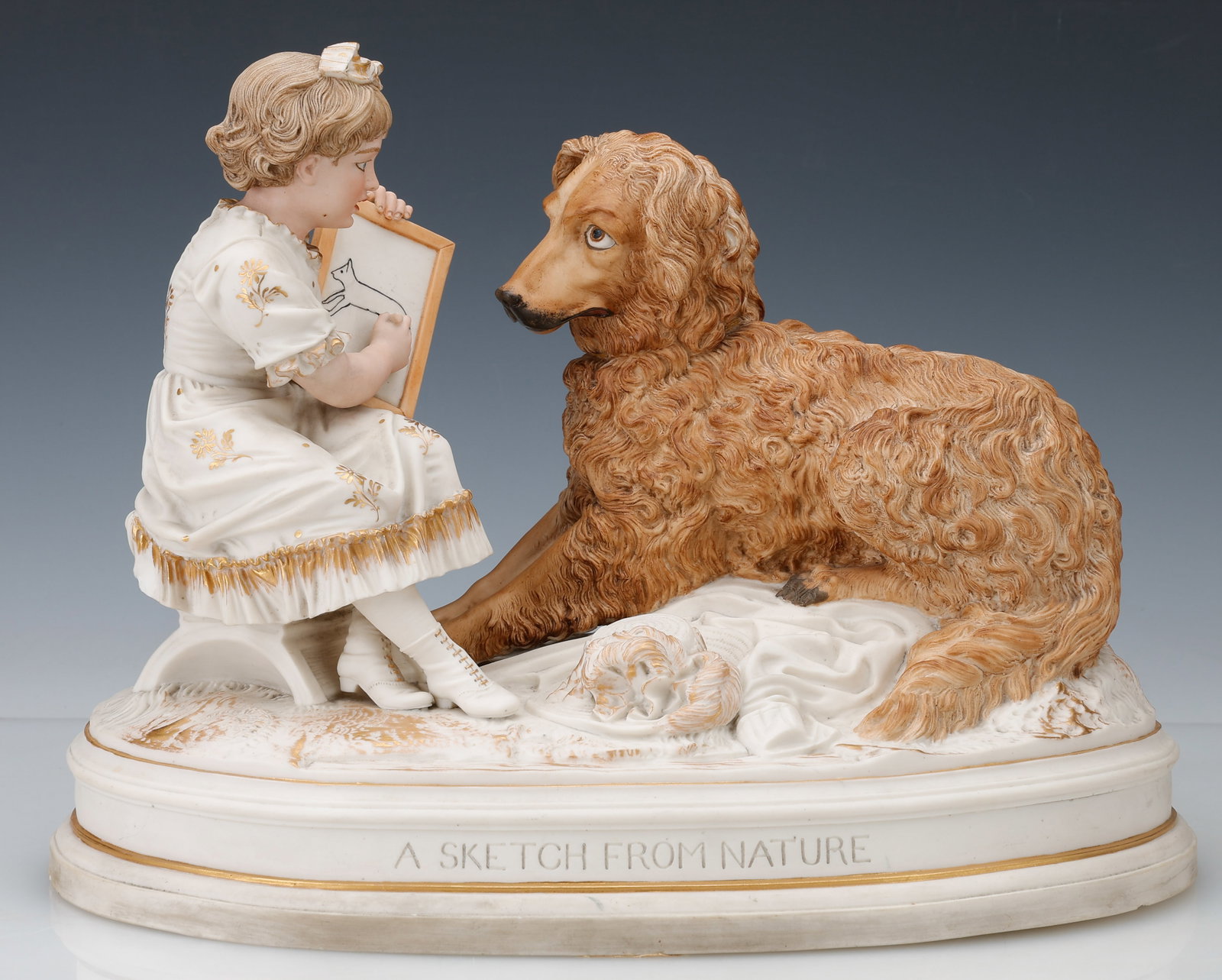 Robinson & Leadbeater "A Sketch From Nature," Parian Ware Porcelain Sculpture (1 of 8)