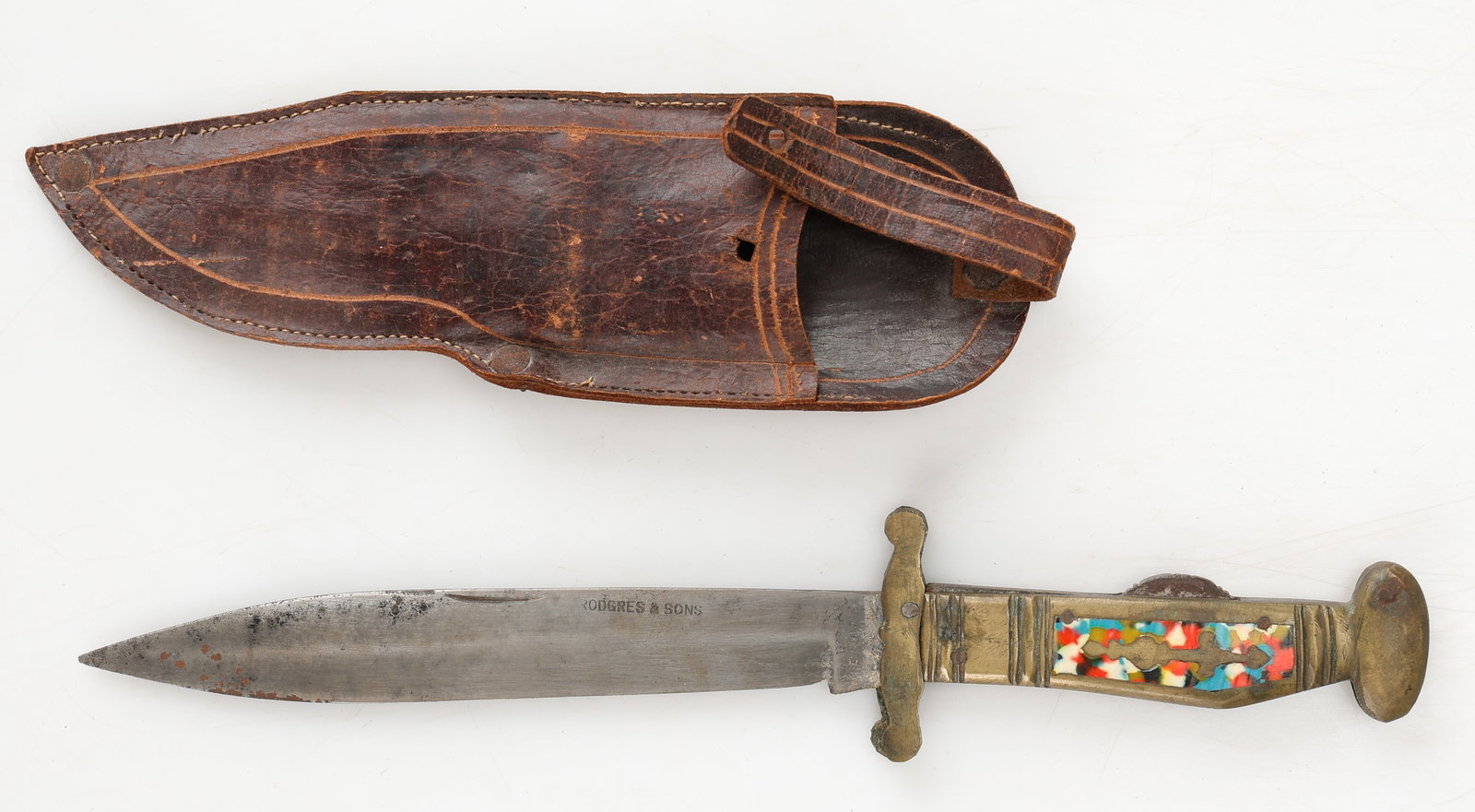 Stamped Joseph Rodgres[sic] And Sons Folding Bowie Knife (1 of 4)