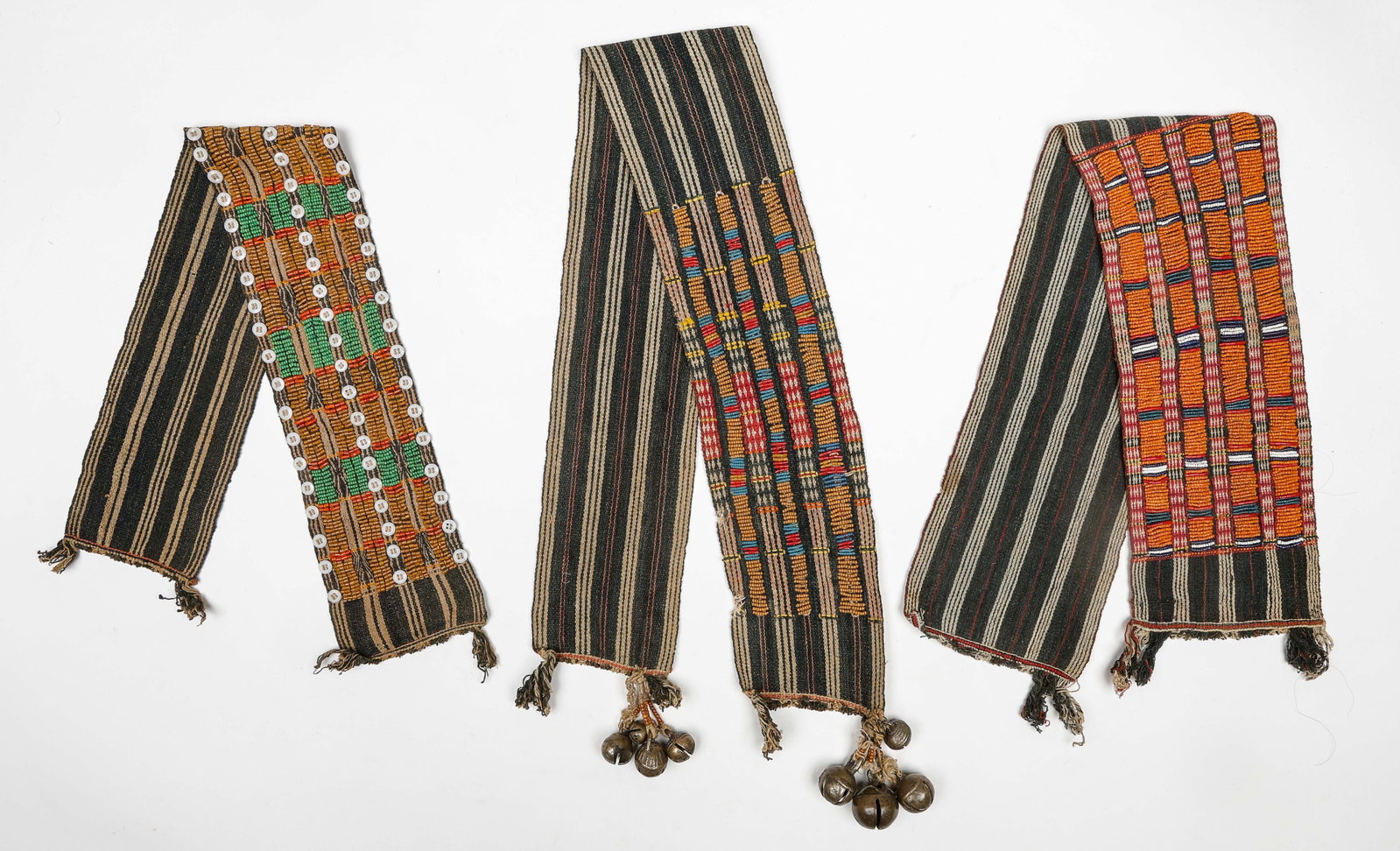 3 Konyak Girls' Skirts, NE India (1 of 5)