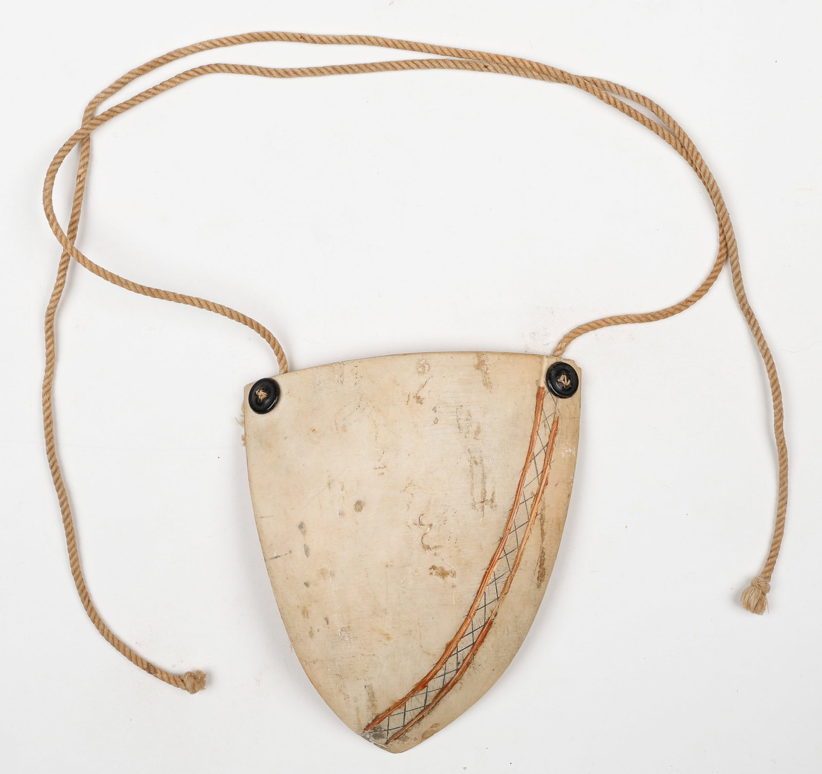 Papuan Gulf Shell Cache Sexe Apron, 20th C. 8" x 6" (1 of 3)