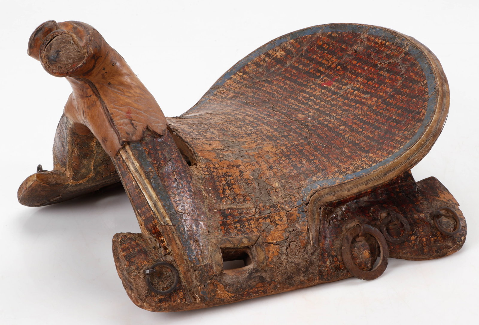 Lacquered Wood And Bone Saddle, Central Asia, 19th C. (1 of 5)