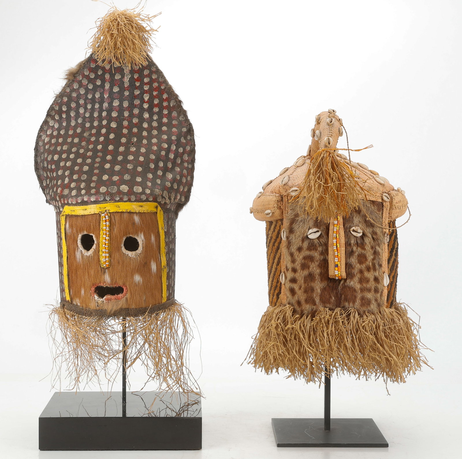 Two Kuba Helmet Masks, DRC (1 of 5)