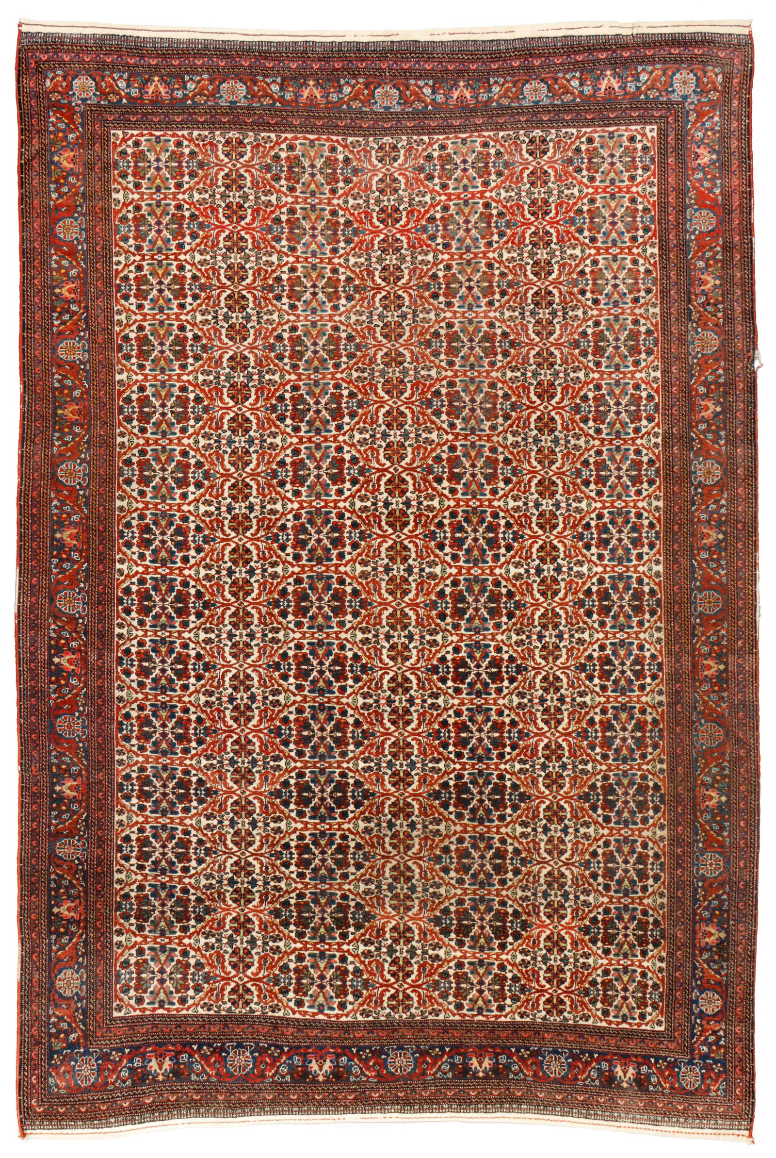 Fine Ivory Field Bakhtiari Rug, Persia, Ca. 1920, 7'9'' x 11'9'' (1 of 4)