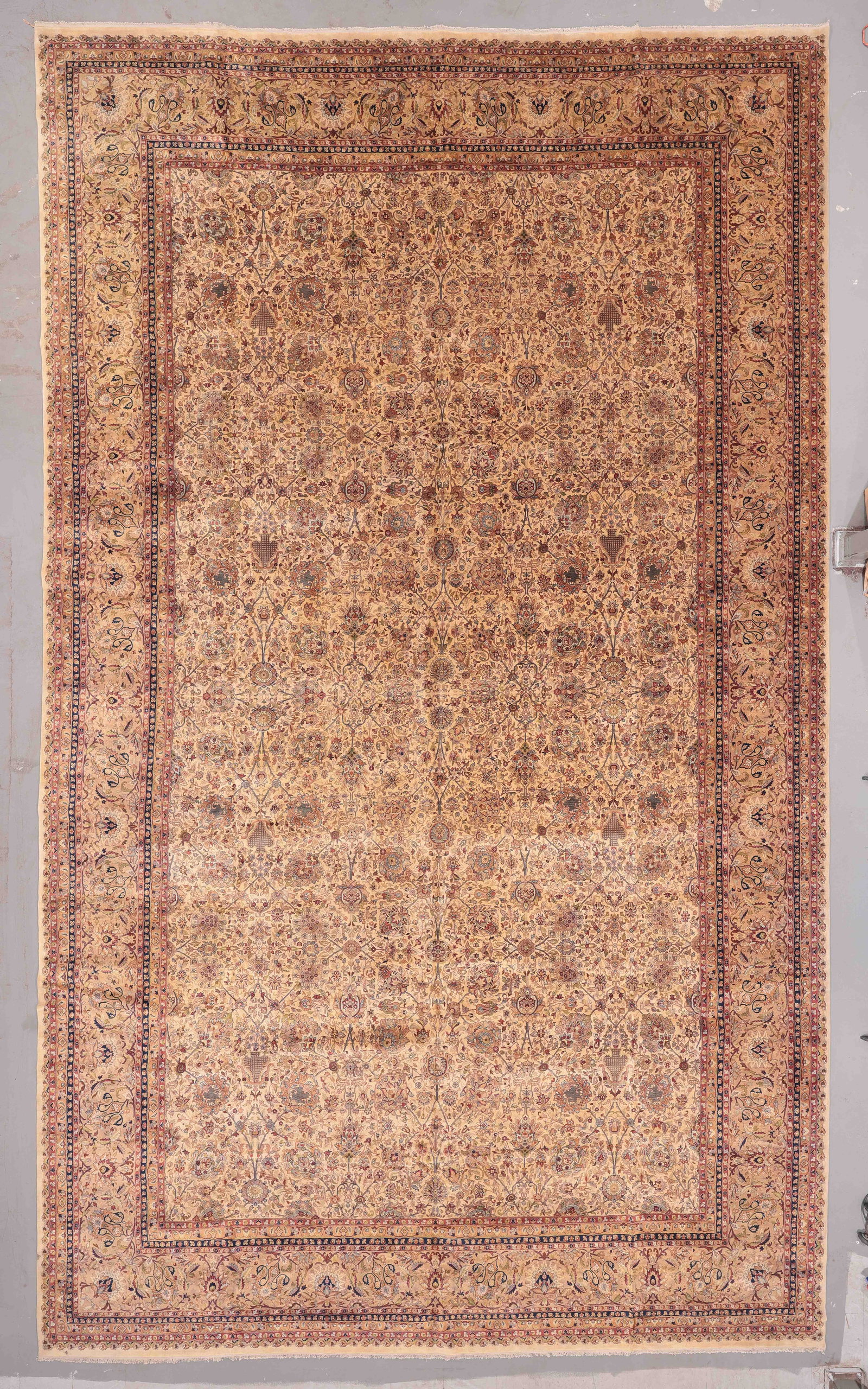 Palace-Size Tabriz Style Rug, India, Late 20th C., 14'9'' x 24'11'' (1 of 8)