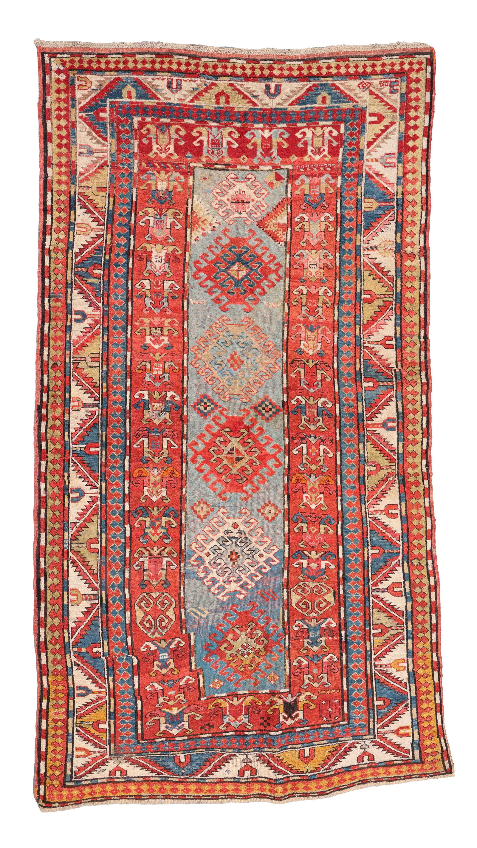 Kazak Rug, Caucasus, Early 20th C., 4'4'' x 8'2'' (1 of 6)