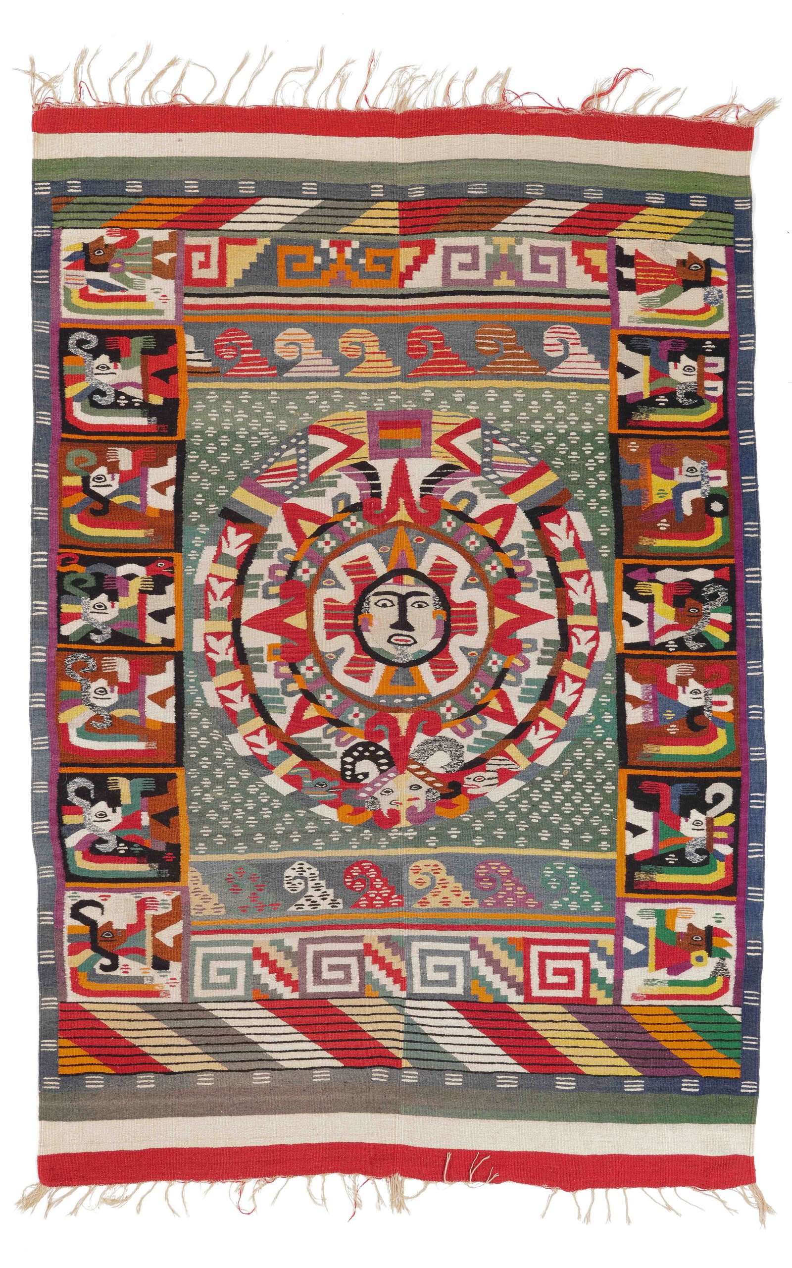 Inca Style Flatweave/Kilim, Mexico, Mid 20th C., 5'3'' x 7'9'' (1 of 6)