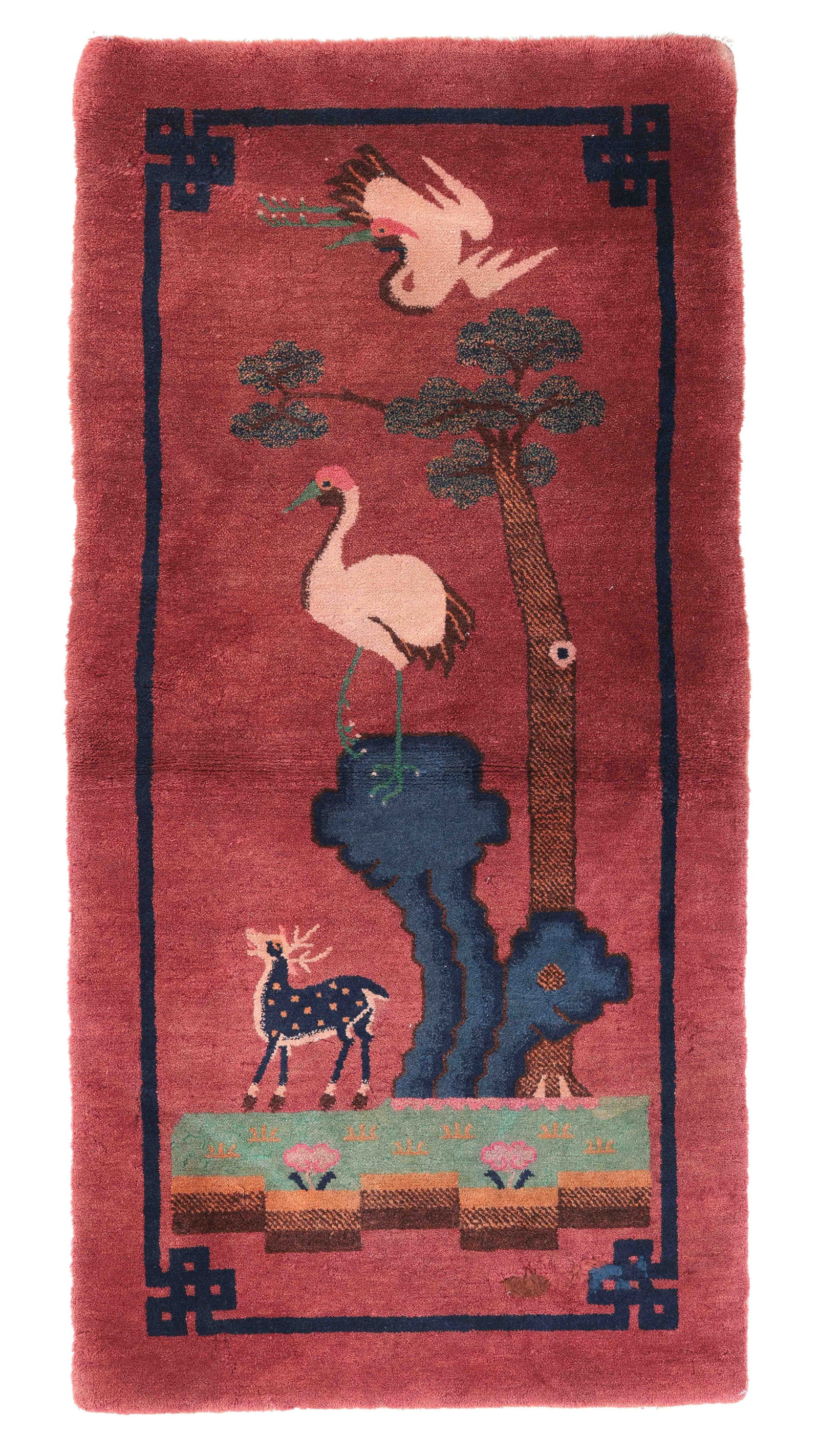 Chinese Art Deco Rug, Mid 20th C., 2'4'' x 5'9'' (1 of 6)