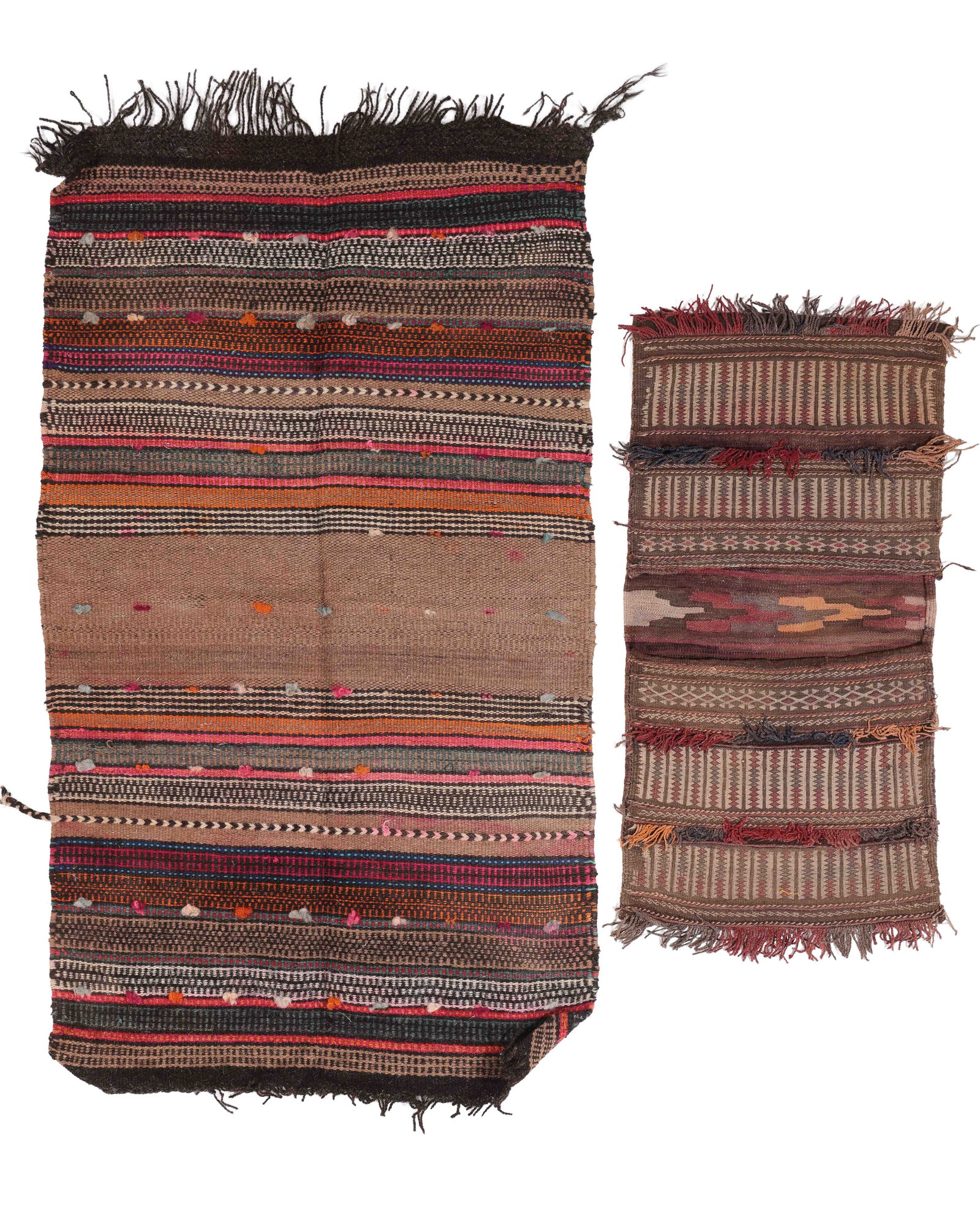 2 Tribal Flatweaves, Afghanistan, Mid 20th C. (1 of 8)