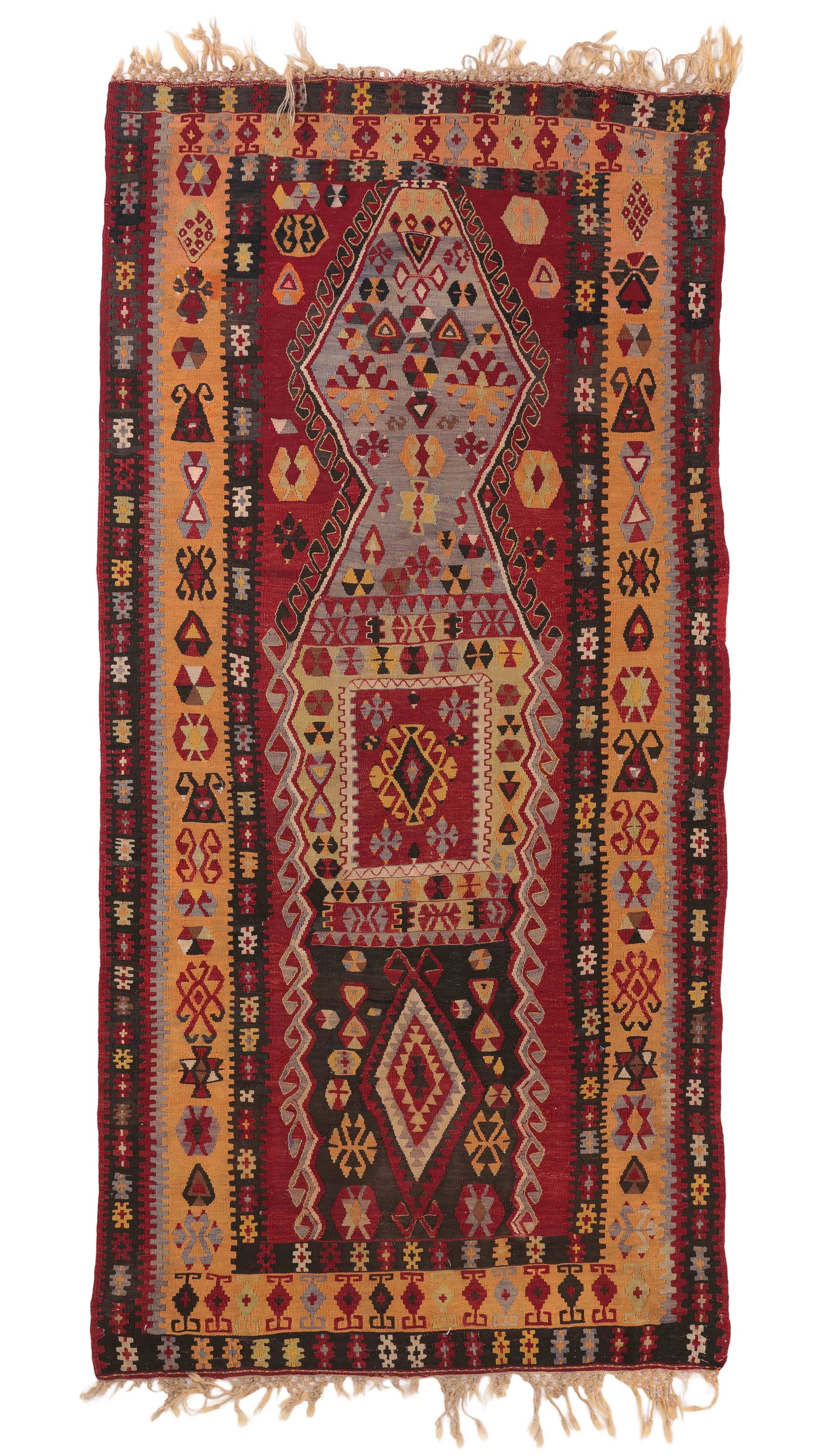Sivas Prayer Kilim, Turkey, Early 20th C., 3'9'' x 7'6'' (1 of 4)