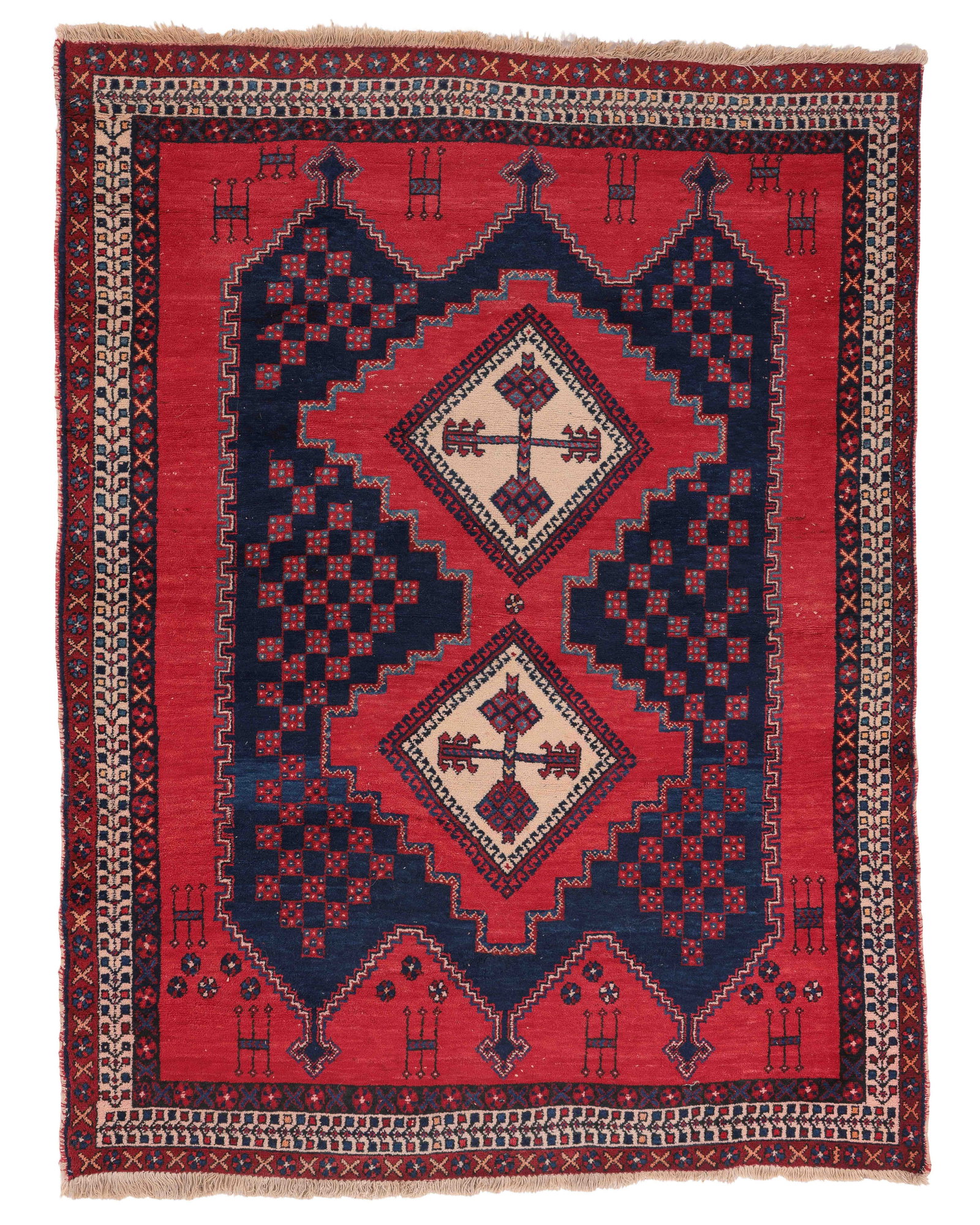 Afshar Rug, Persia, Mid 20th C., 4'10'' x 6'5'' (1 of 6)