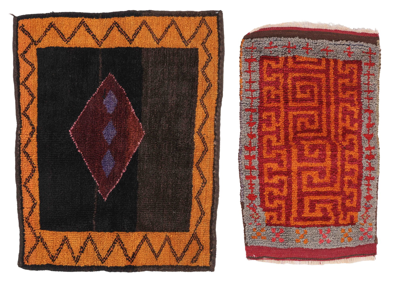 2 Kurd Pile Mats, East Anatolia, Mid 20th C (1 of 4)
