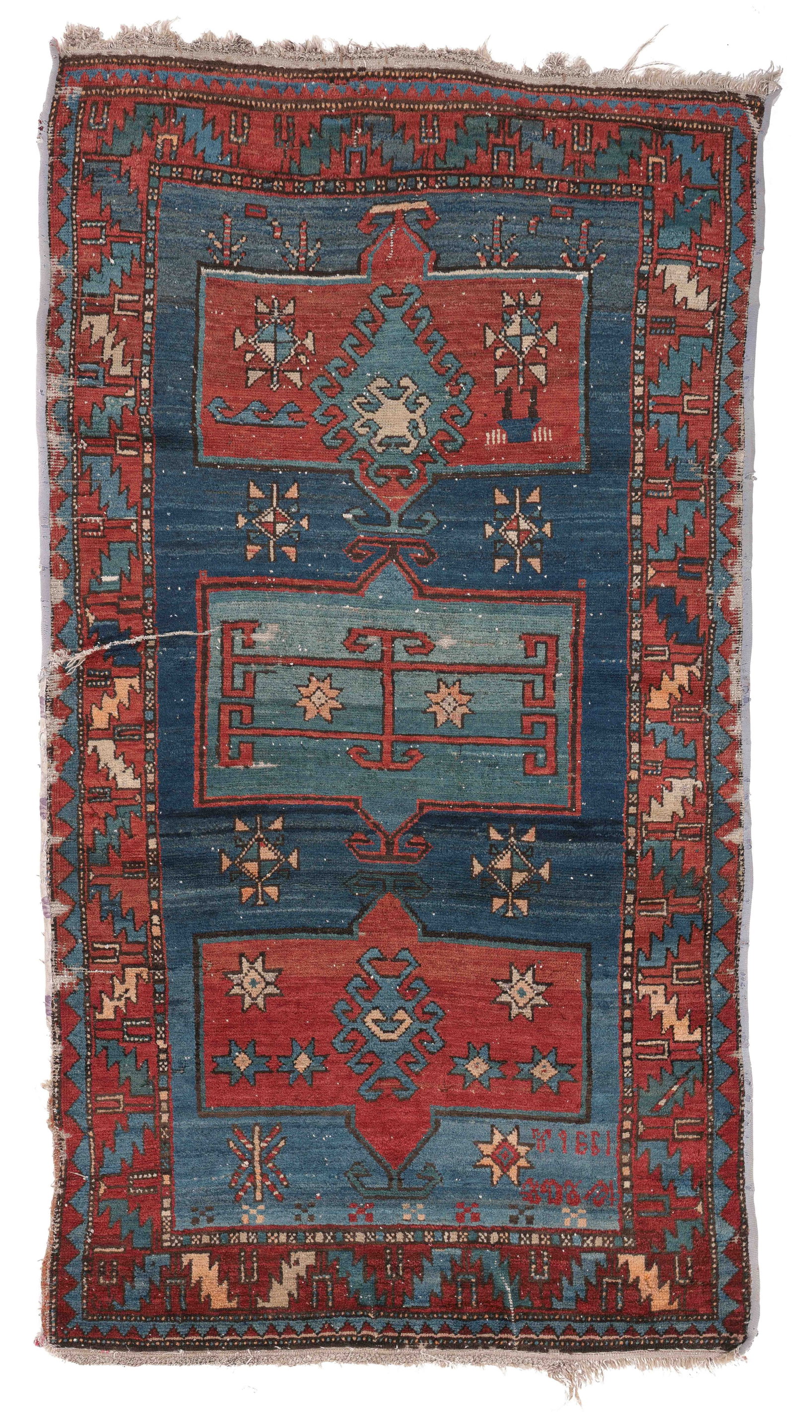 Kazak Rug, Caucasus, Early 20th C., 3'7'' x 6'4'' (1 of 6)