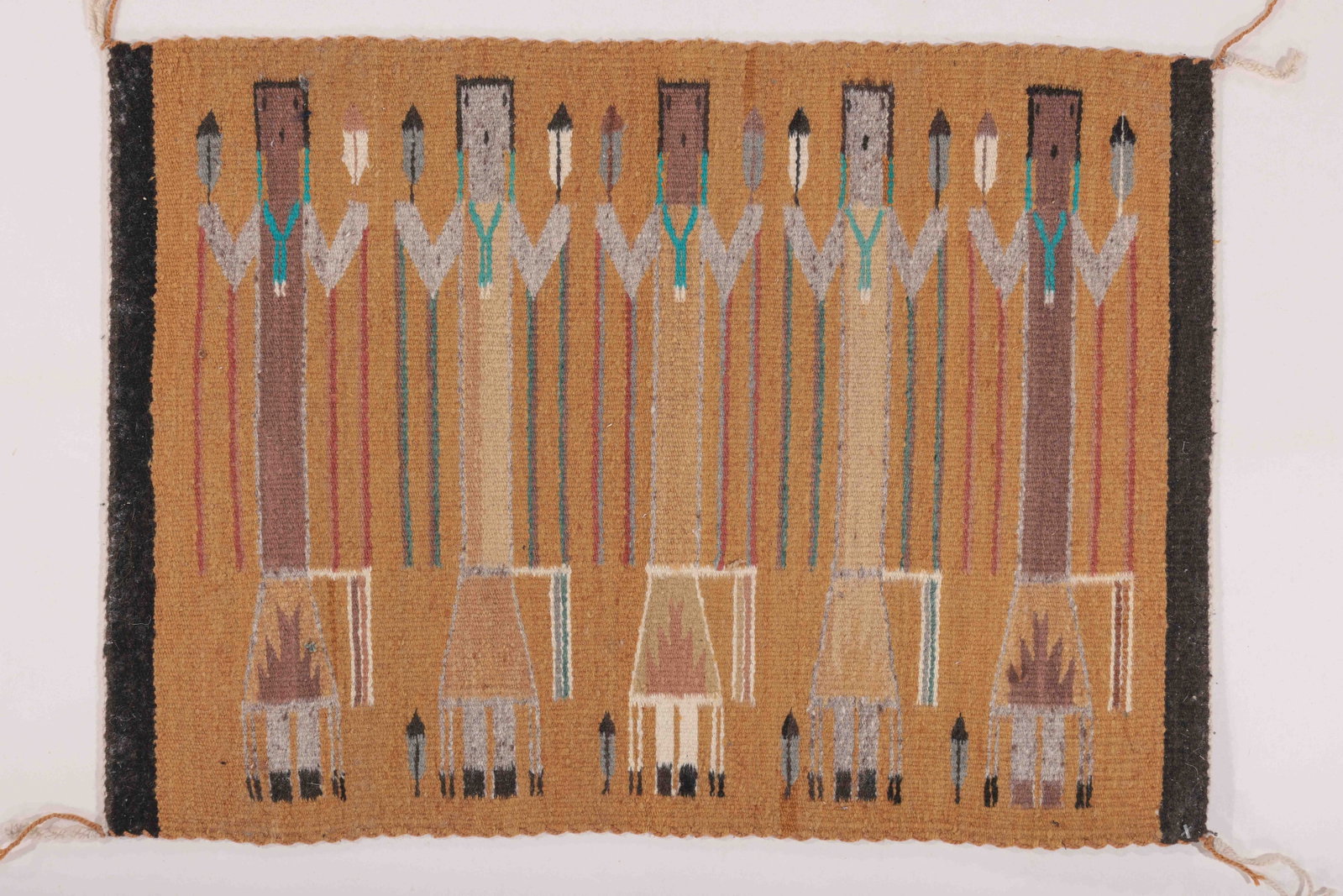 Navajo Yei Rug, Late 20th C., 2'5'' x 1'9'' (1 of 2)
