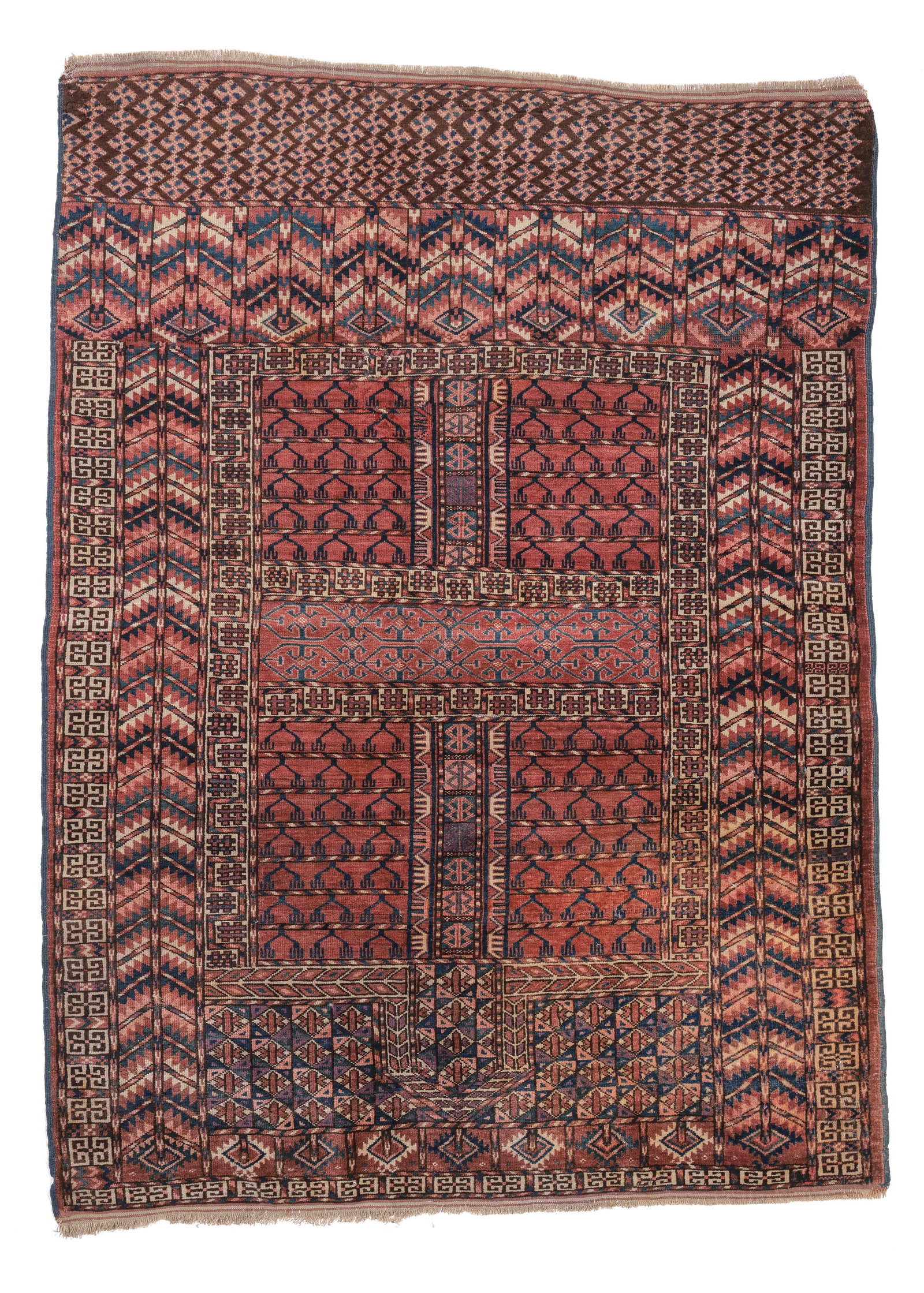 Tekke Ensi Rug, Central Asia, Ca. 1900, 4'3'' x 5'9'' (1 of 6)