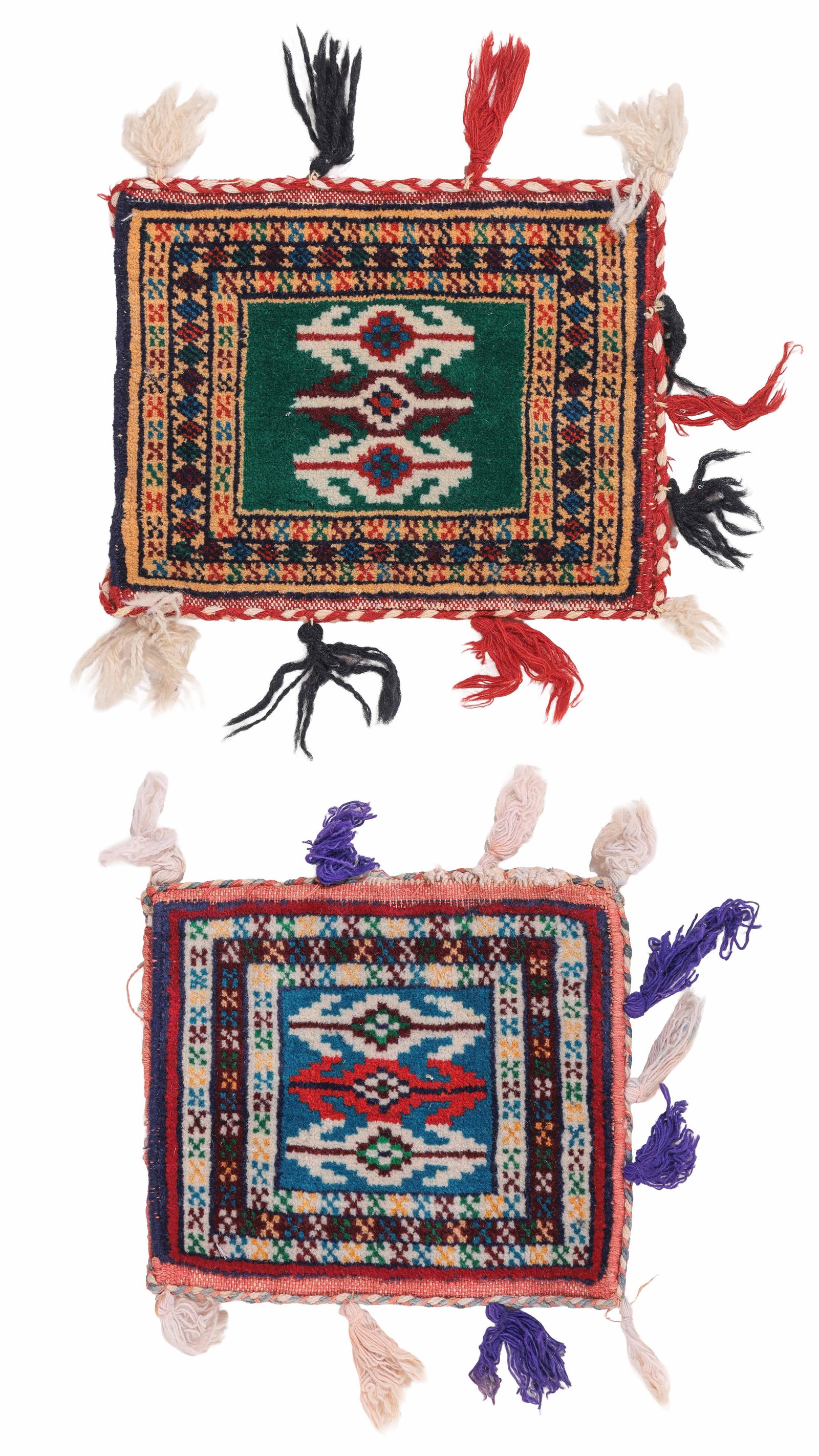 2 Persian Turkmen Pile Bags, 20th C. (1 of 4)