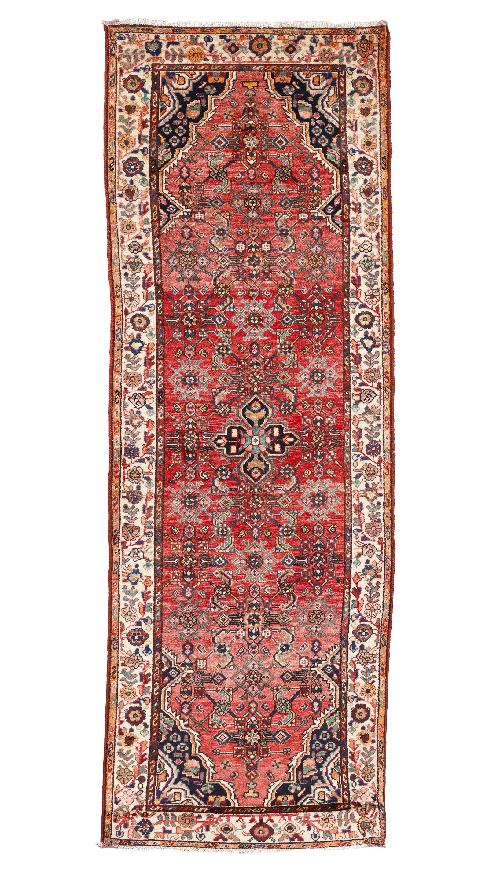 Hamadan Rug, Persia, Mid 20th C., 3'6'' x 10'2'' (1 of 4)