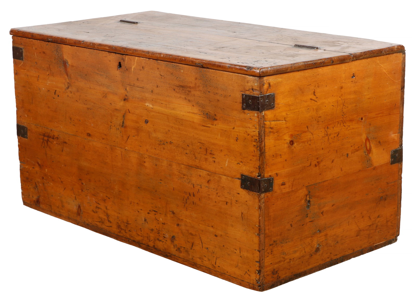 Antique American Pine Blanket Chest, 19th C. 29'' x 49'' x 26'' (1 of 6)