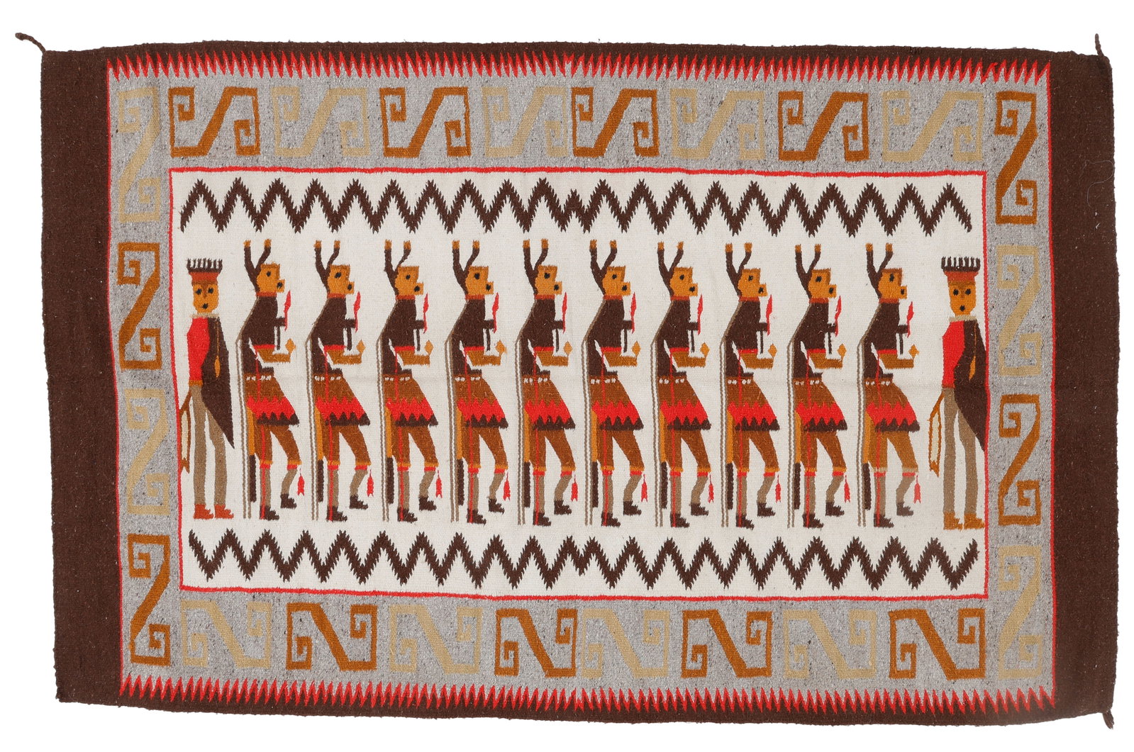 Oaxacan Mexican Yei-Style Weaving, 7'0'' x 4'5' (1 of 4)