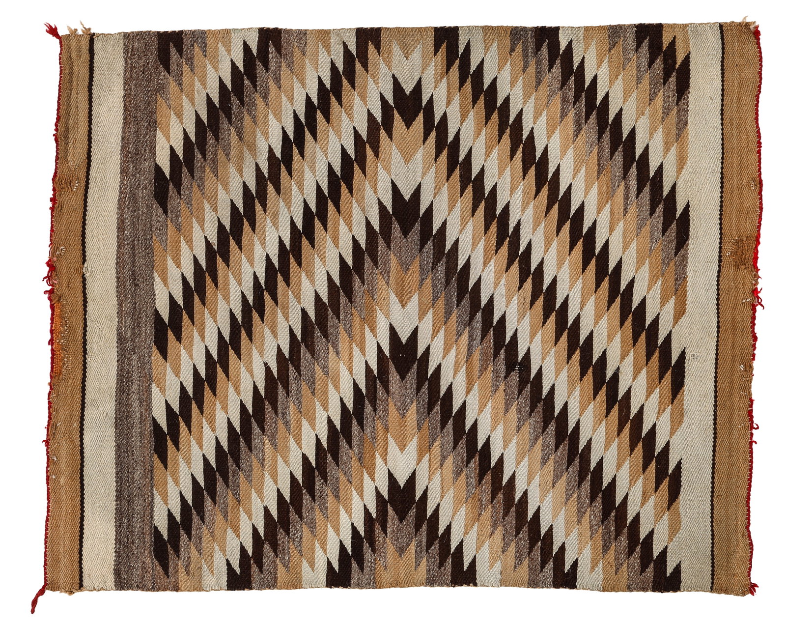 Navajo "Sunrise Dazzler" Single Saddle Blanket, 1930s-40s (1 of 3)